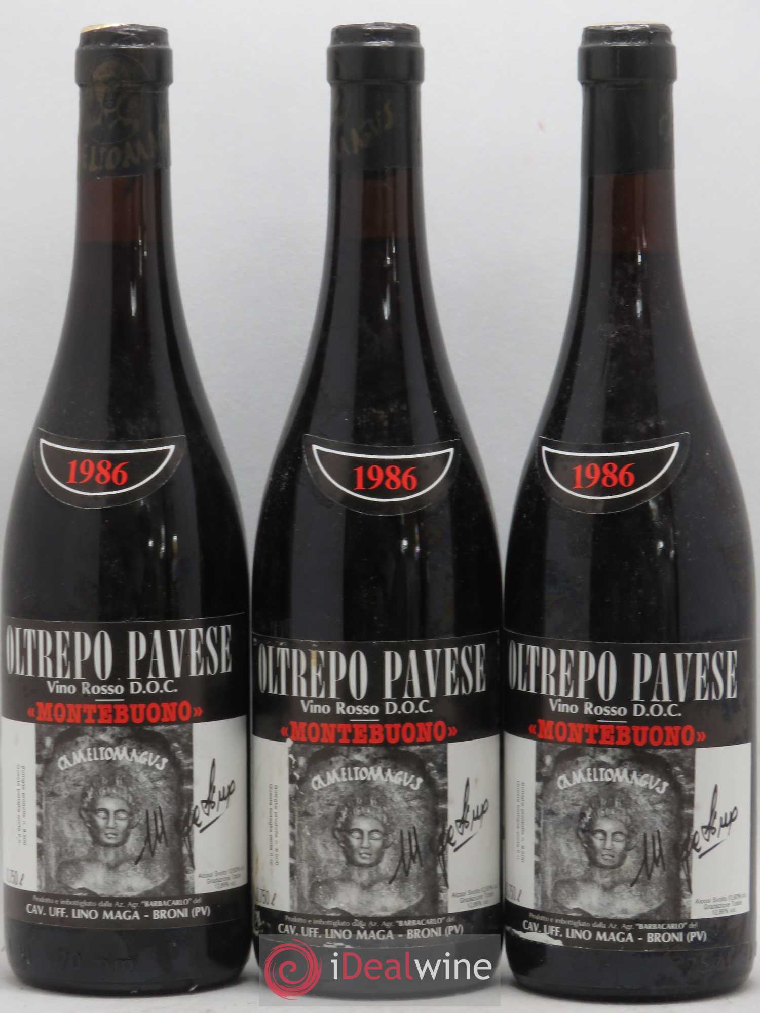 Italie DOC Oltrepo Pavese Rosso Lino Maga Montebuono 1986 - Posten von 12 Flaschen - 2