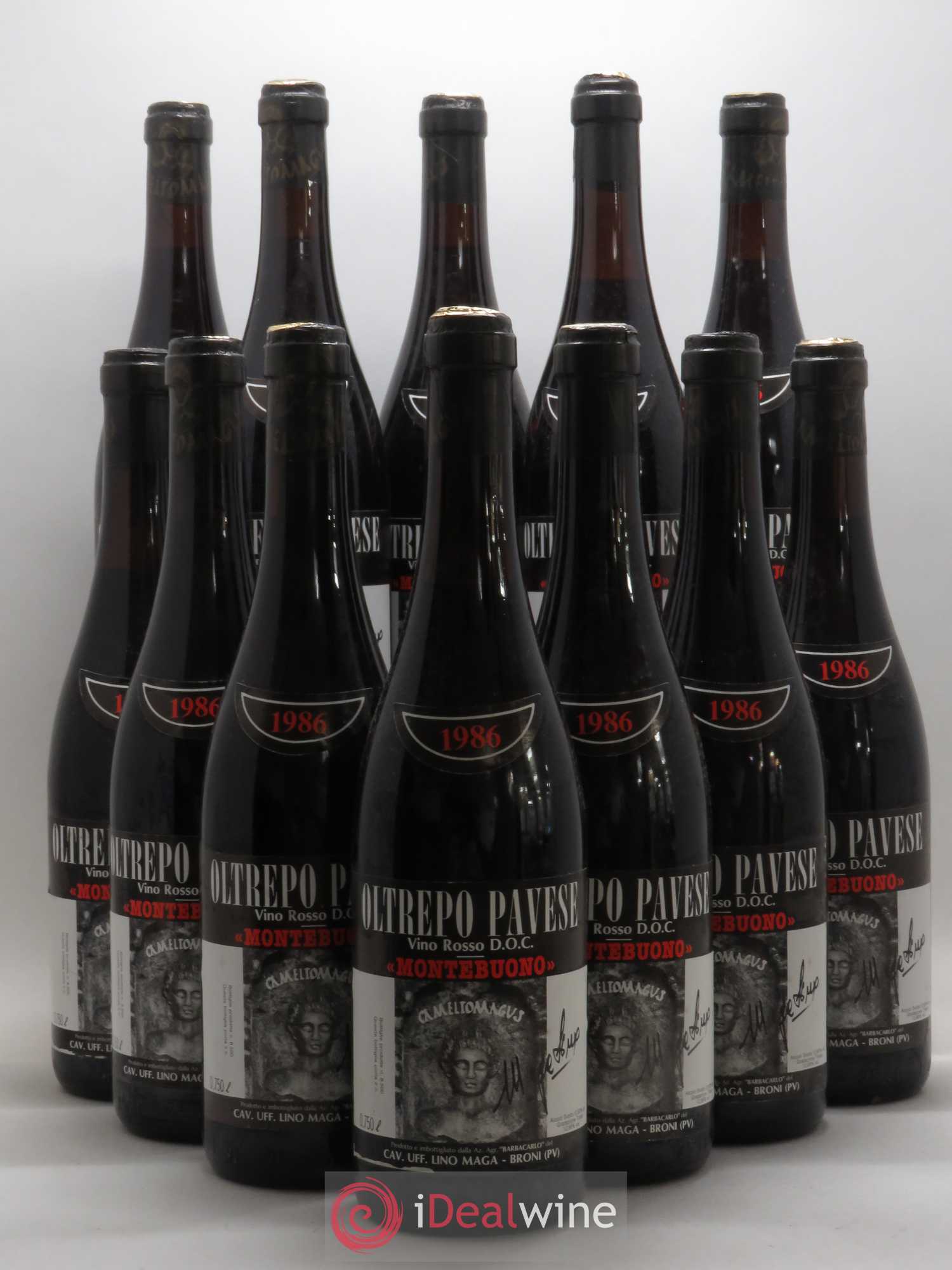 Italie DOC Oltrepo Pavese Rosso Lino Maga Montebuono 1986 - Posten von 12 Flaschen - 0