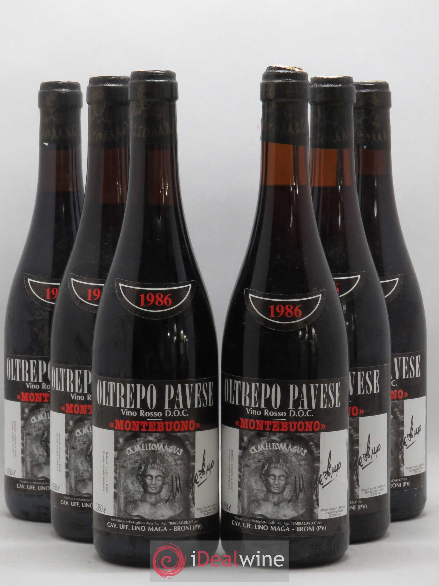 Italie DOC Oltrepo Pavese Rosso Lino Maga Montebuono 1986 - Posten von 6 Flaschen - 0