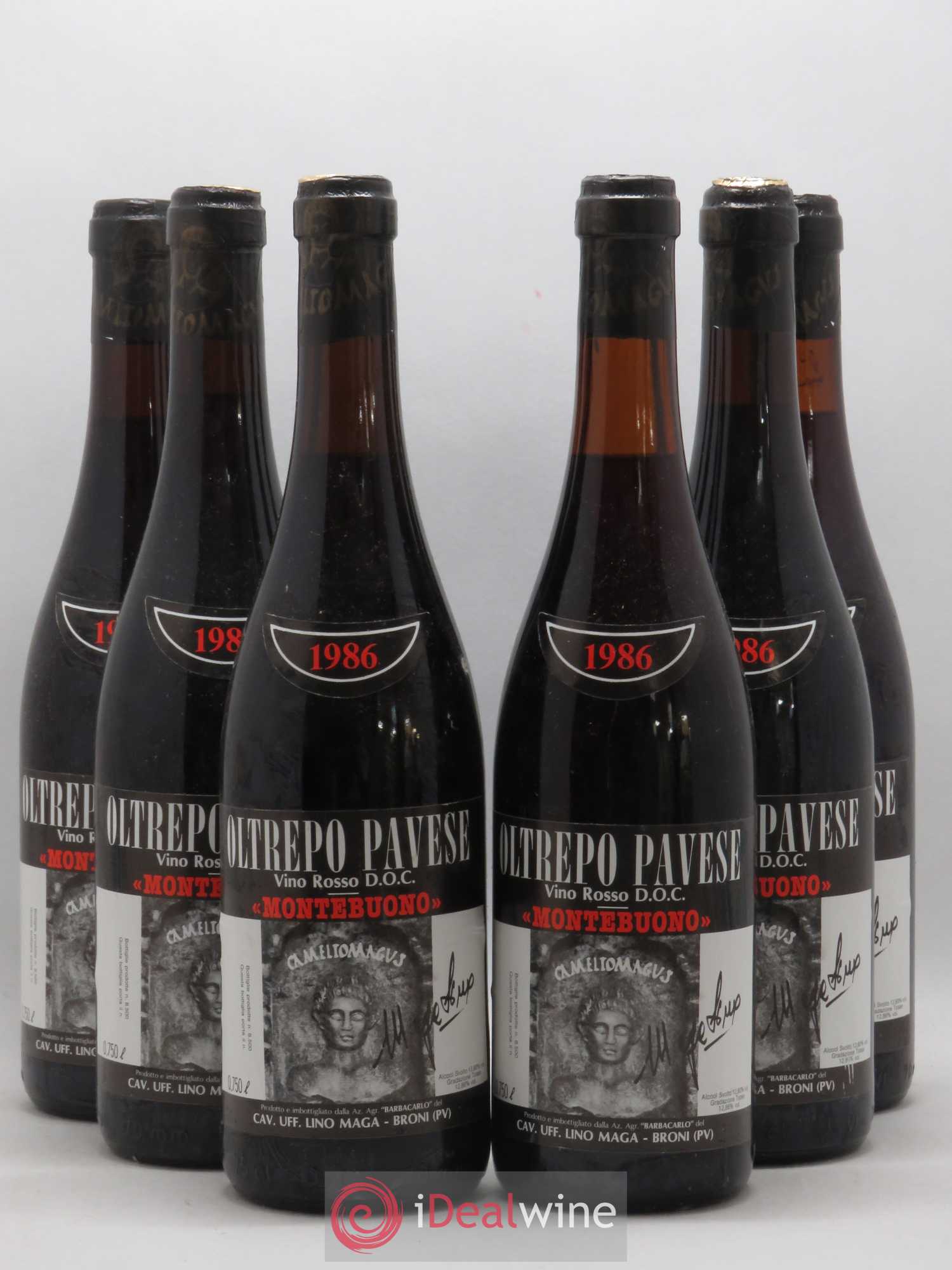 Italie DOC Oltrepo Pavese Rosso Lino Maga Montebuono 1986 - Posten von 6 Flaschen - 0
