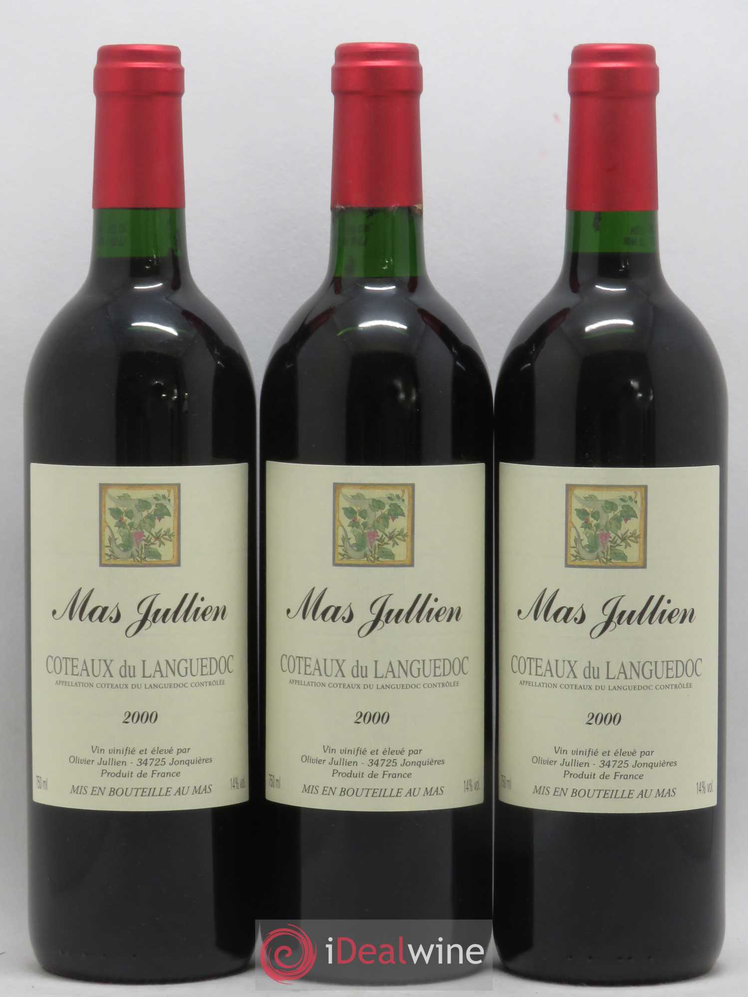 Terrasses du Larzac Mas Jullien Olivier Jullien 2000 - Lot de 3 bouteilles - 0