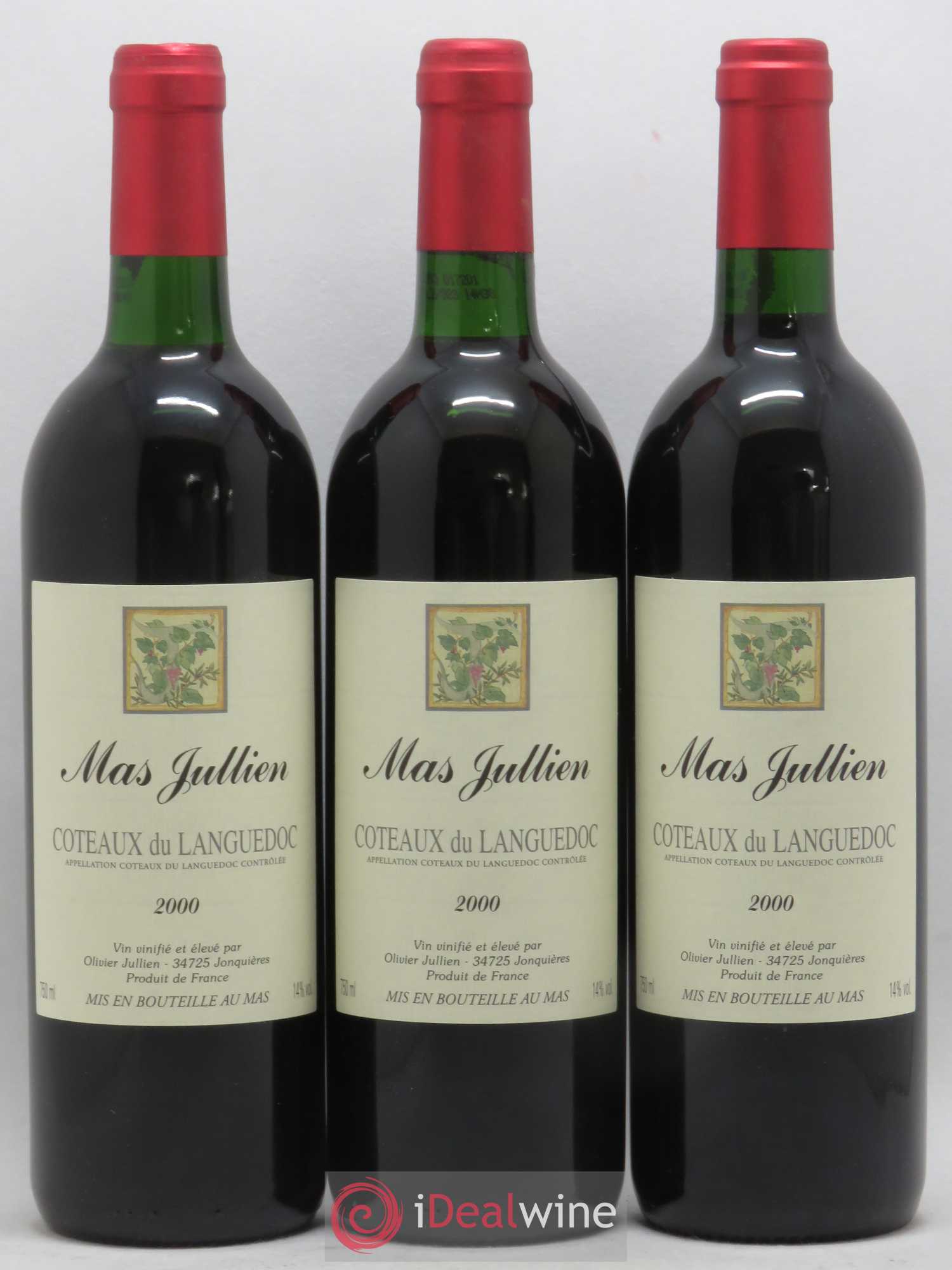 Terrasses du Larzac Mas Jullien Olivier Jullien 2000 - Lot de 3 bouteilles - 0