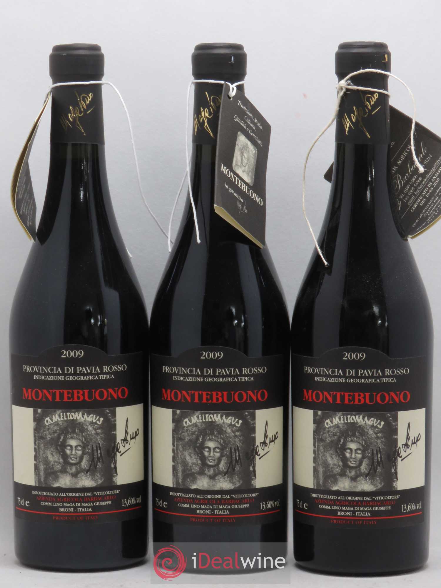 Italie IGT Provincia di Pavia Rosso Lino Maga Montebuono 2009 - Posten von 3 Flaschen - 0