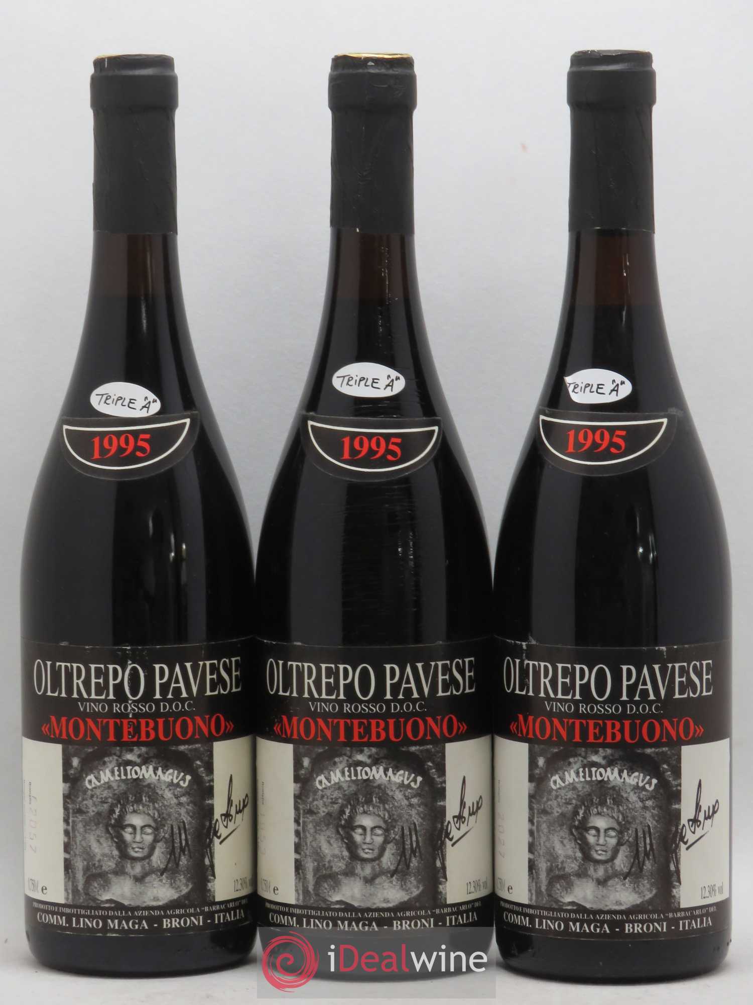 Italie DOC Oltrepo Pavese Rosso Lino Maga Montebuono 1995 - Posten von 3 Flaschen - 0