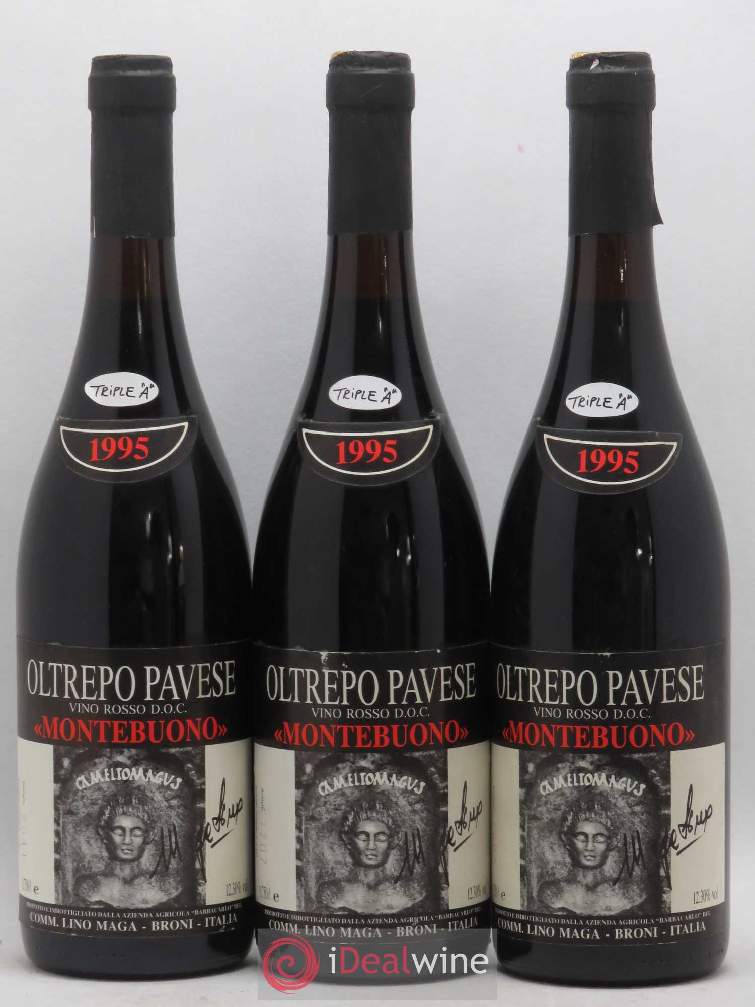 Italie DOC Oltrepo Pavese Rosso Lino Maga Montebuono 1995 - Posten von 3 Flaschen - 0
