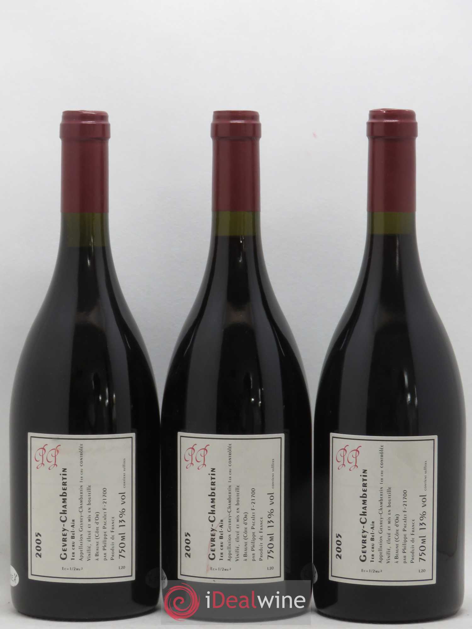 Gevrey-Chambertin 1er Cru Bel Air Philippe Pacalet 2005 - Lot de 3 bouteilles - 1