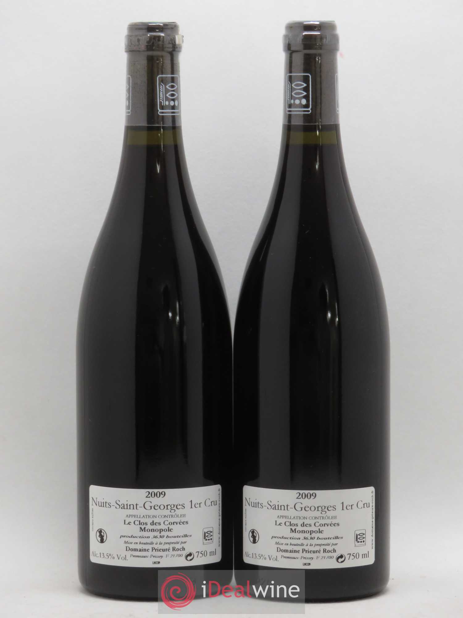 Nuits-Saint-Georges 1er Cru Le Clos des Corvées Prieuré Roch 2009 - Lot de 2 bouteilles - 1
