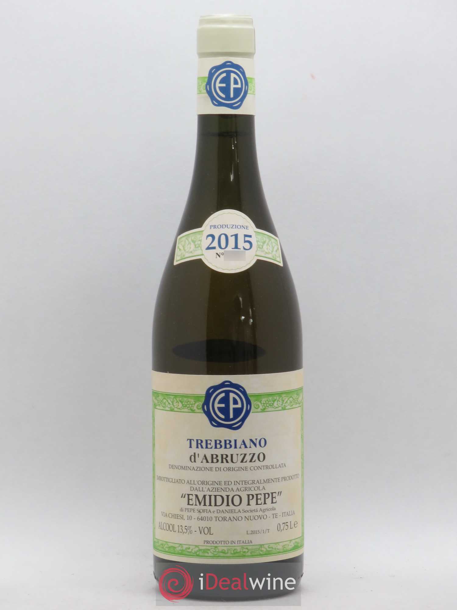 Trebbiano d'Abruzzo DOC Vecchie Viti Emidio Pepe 2015 - Lot de 1 bouteille - 0