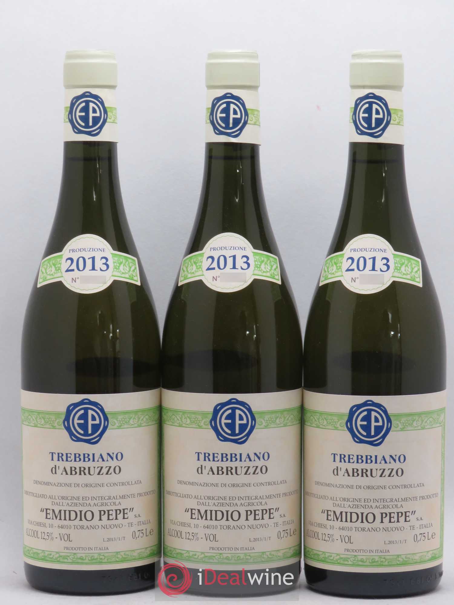 Trebbiano d'Abruzzo DOC Vecchie Viti Emidio Pepe 2013 - Lot de 3 bouteilles - 0