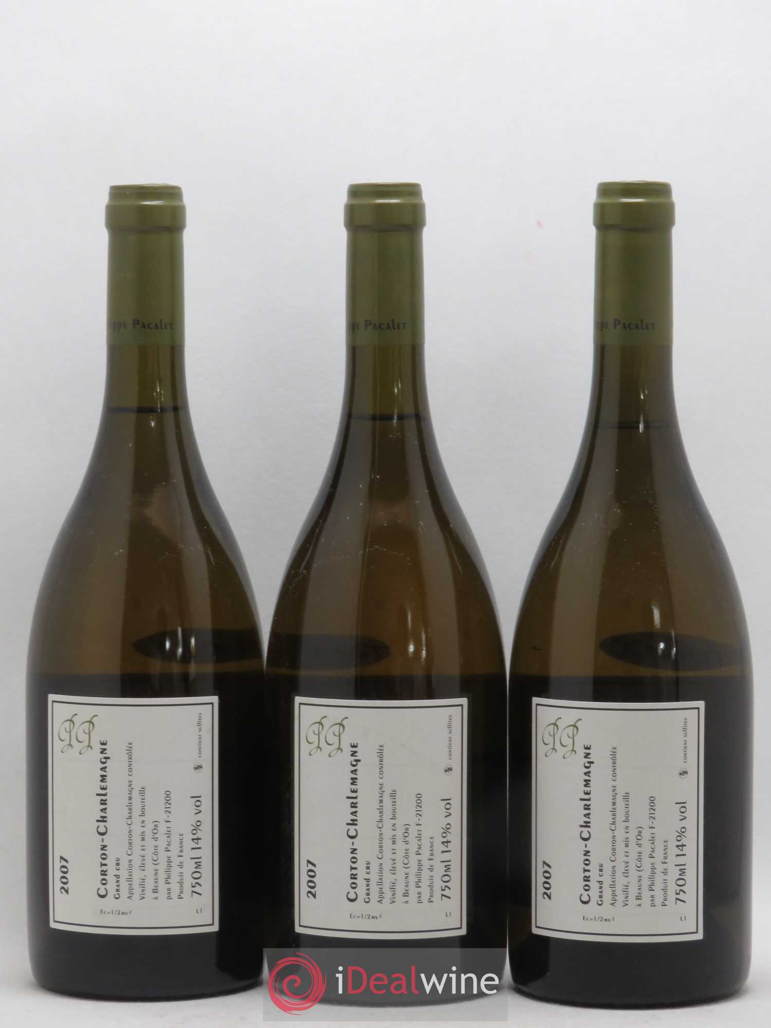 Corton-Charlemagne Grand Cru Philippe Pacalet 2007 - Lot de 3 bouteilles - 1