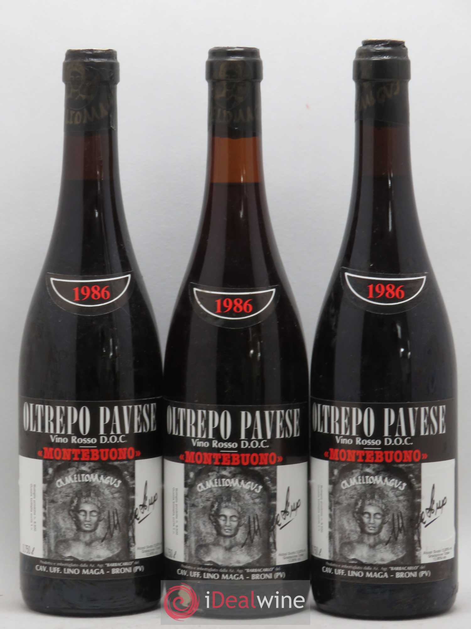 Italie DOC Oltrepo Pavese Rosso Lino Maga Montebuono 1986 - Posten von 3 Flaschen - 0