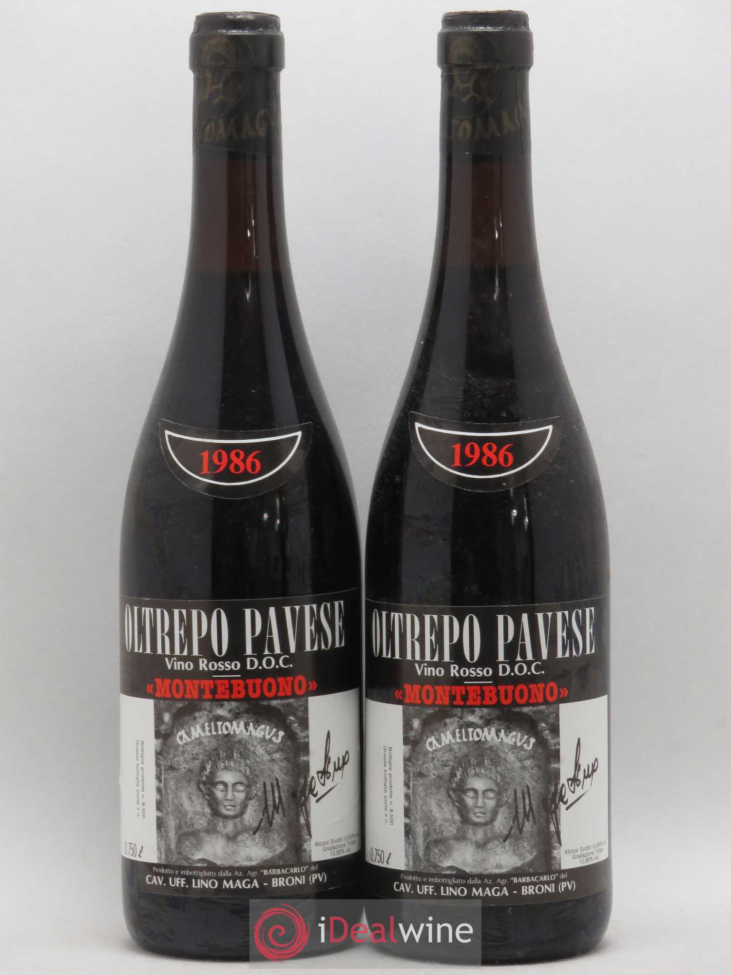 Italie DOC Oltrepo Pavese Rosso Lino Maga Montebuono 1986 - Posten von 2 Flaschen - 0