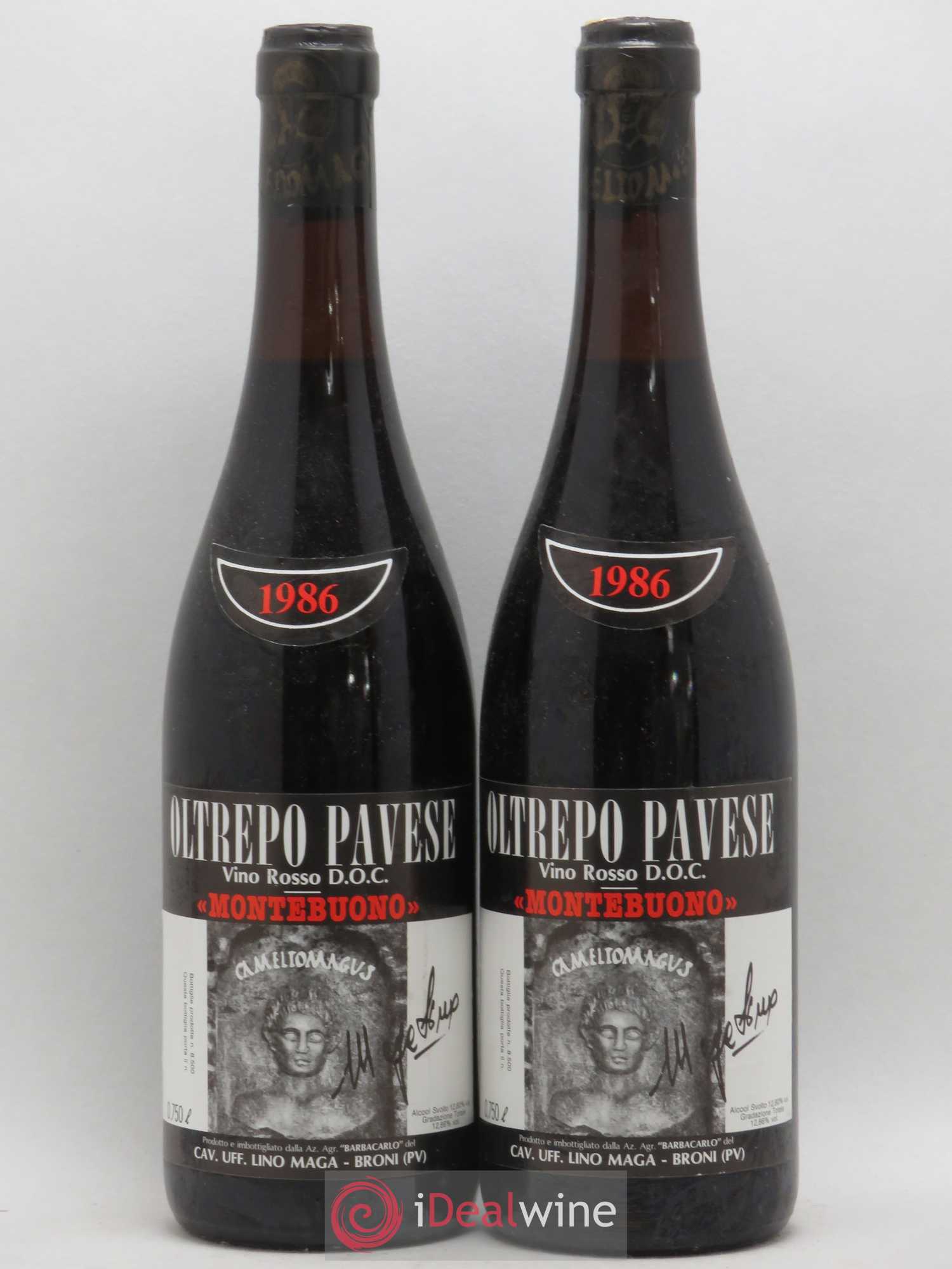 Italie DOC Oltrepo Pavese Rosso Lino Maga Montebuono 1986 - Posten von 2 Flaschen - 0