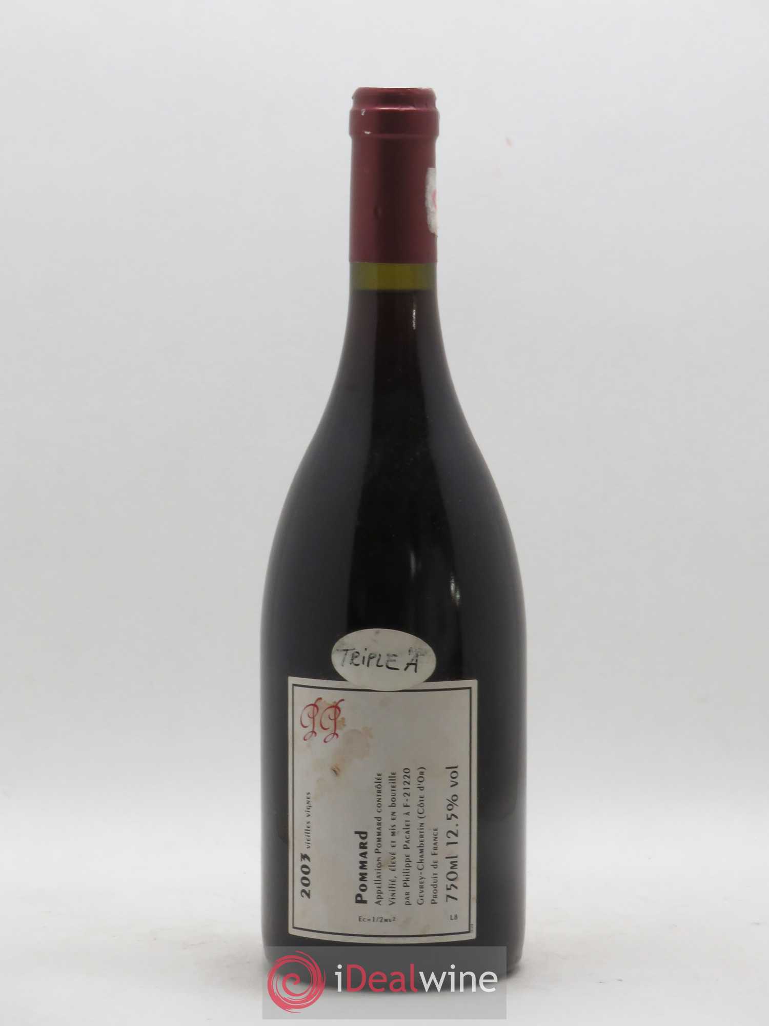 Pommard Philippe Pacalet Vieilles vignes 2003 - Lot de 1 bouteille - 1