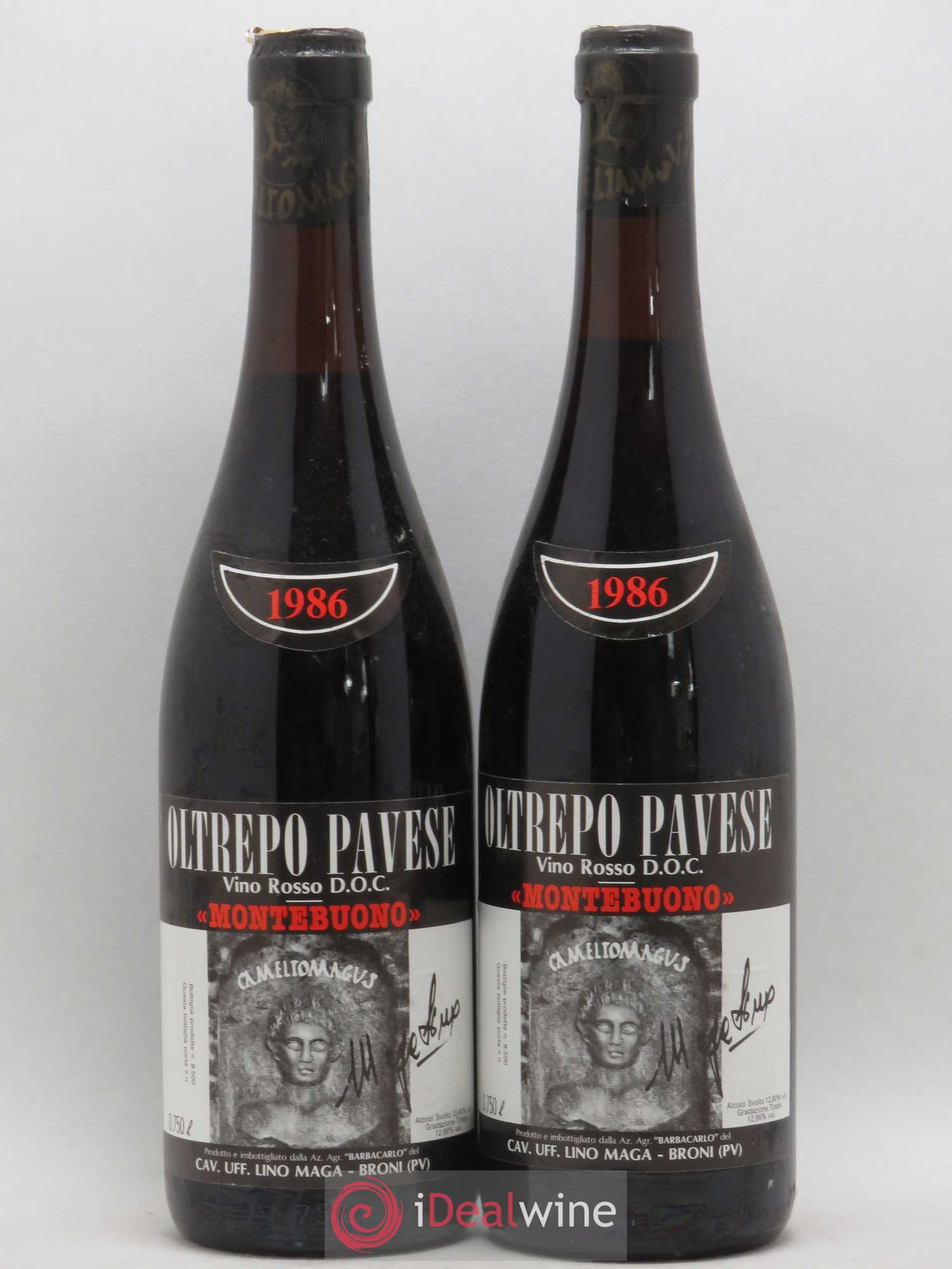Italie DOC Oltrepo Pavese Rosso Lino Maga Montebuono 1986 - Posten von 2 Flaschen - 0