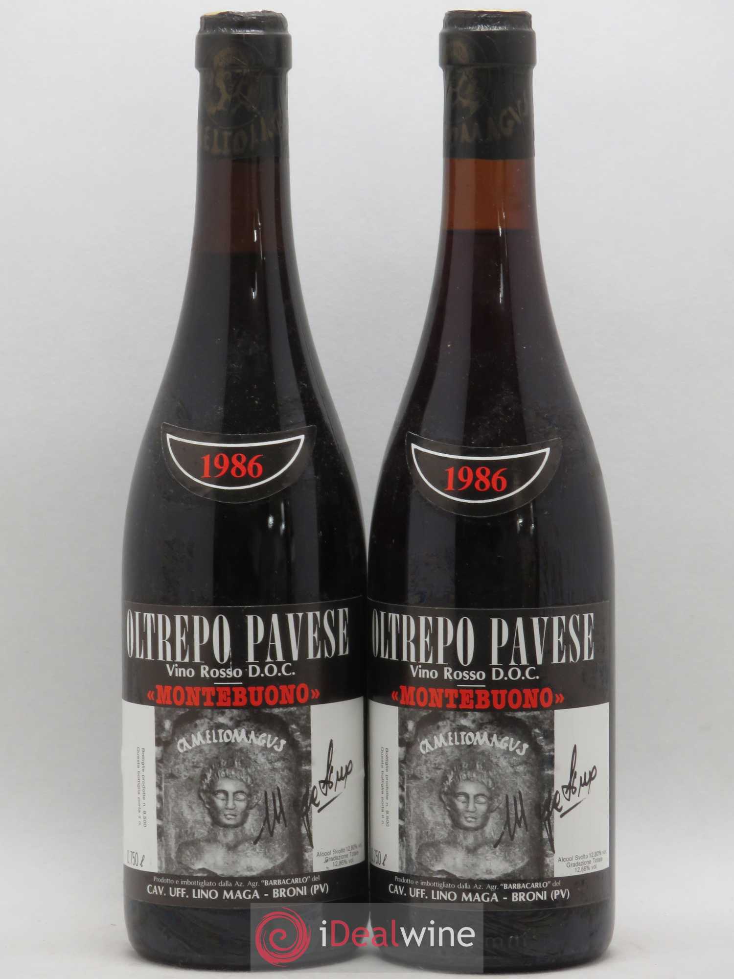 Italie DOC Oltrepo Pavese Rosso Lino Maga Montebuono 1986 - Posten von 2 Flaschen - 0