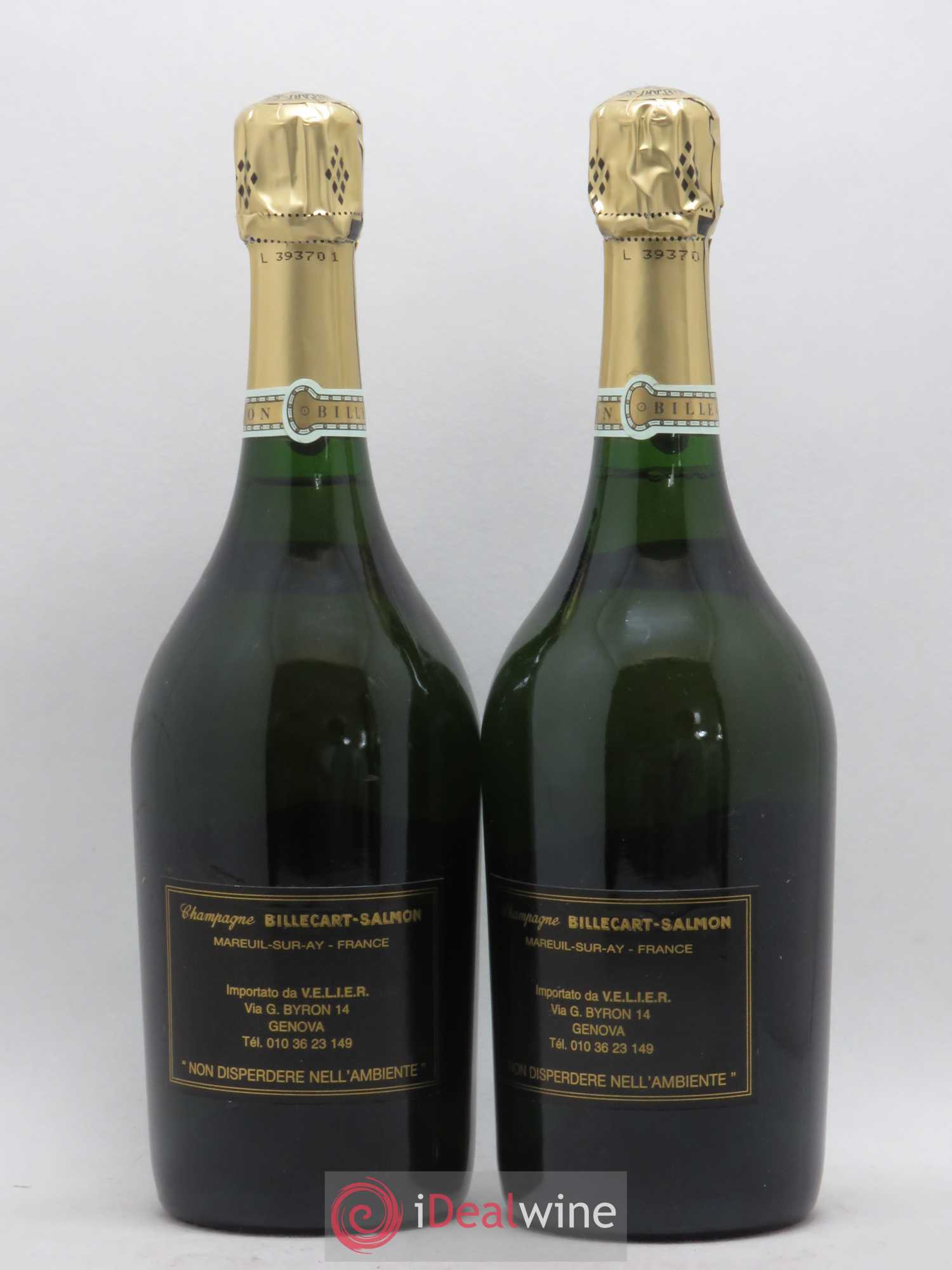 Brut Nicolas François Billecart Billecart-Salmon 1990 - Lot de 2 bouteilles - 1