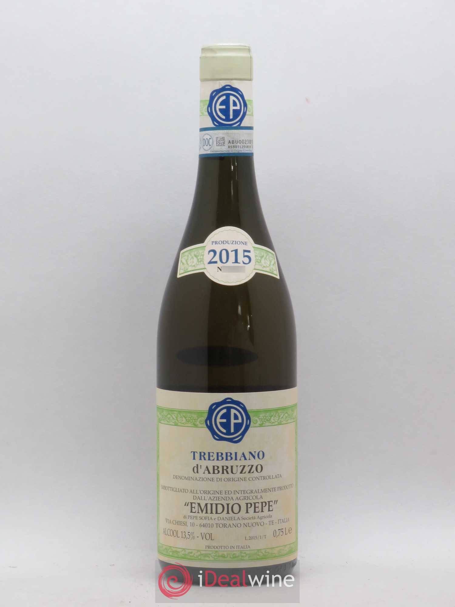 Trebbiano d'Abruzzo DOC Vecchie Viti Emidio Pepe 2015 - Lot de 1 bouteille - 0