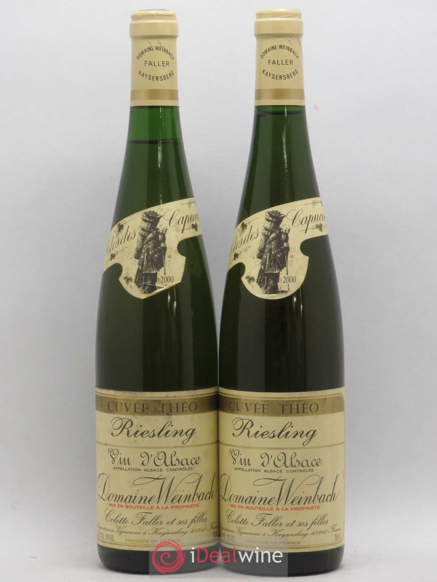 Alsace Riesling Cuvée Théo Weinbach (Domaine) 2000 - Lot de 2 bouteilles - 0