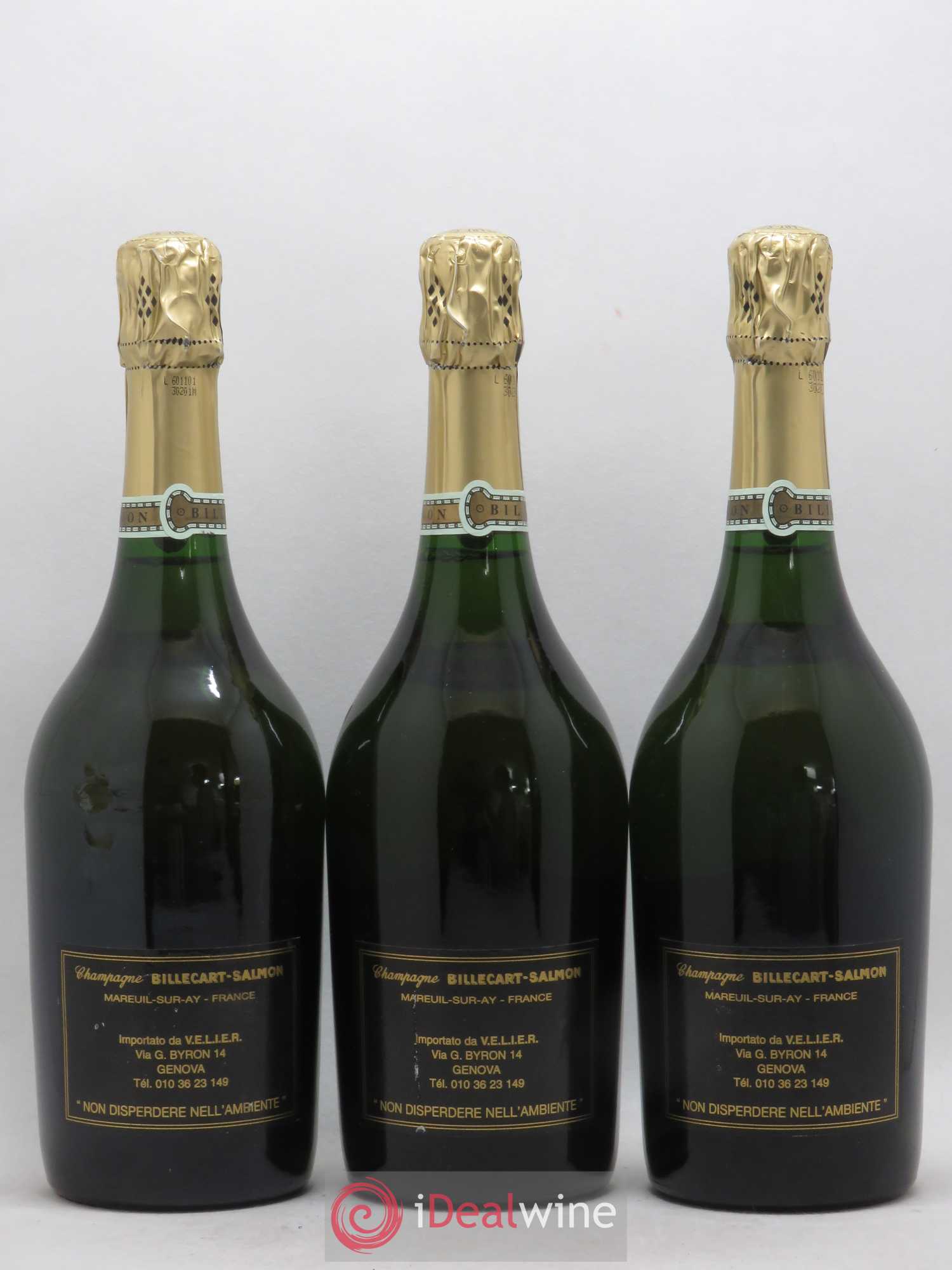 Brut Nicolas François Billecart Billecart-Salmon 1995 - Lot de 3 bouteilles - 1