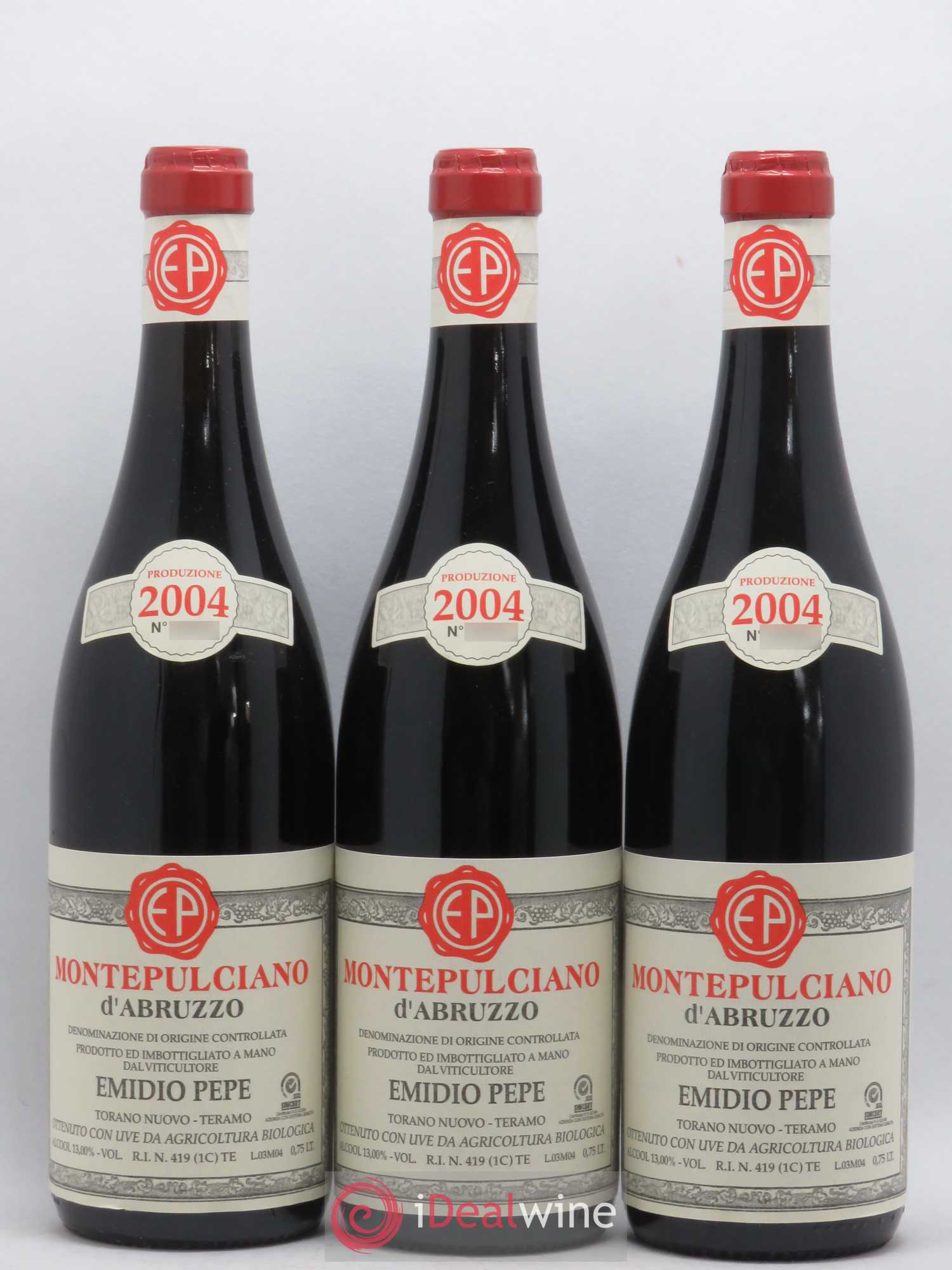 Montepulciano d'Abruzzo DOC Riserva Vecchie Viti Emidio Pepe 2004 - Lot de 3 bouteilles - 0
