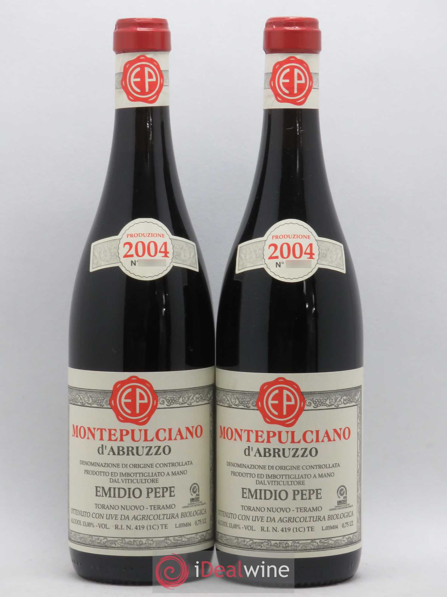 Montepulciano d'Abruzzo DOC Riserva Vecchie Viti Emidio Pepe 2004 - Lot de 2 bouteilles - 0