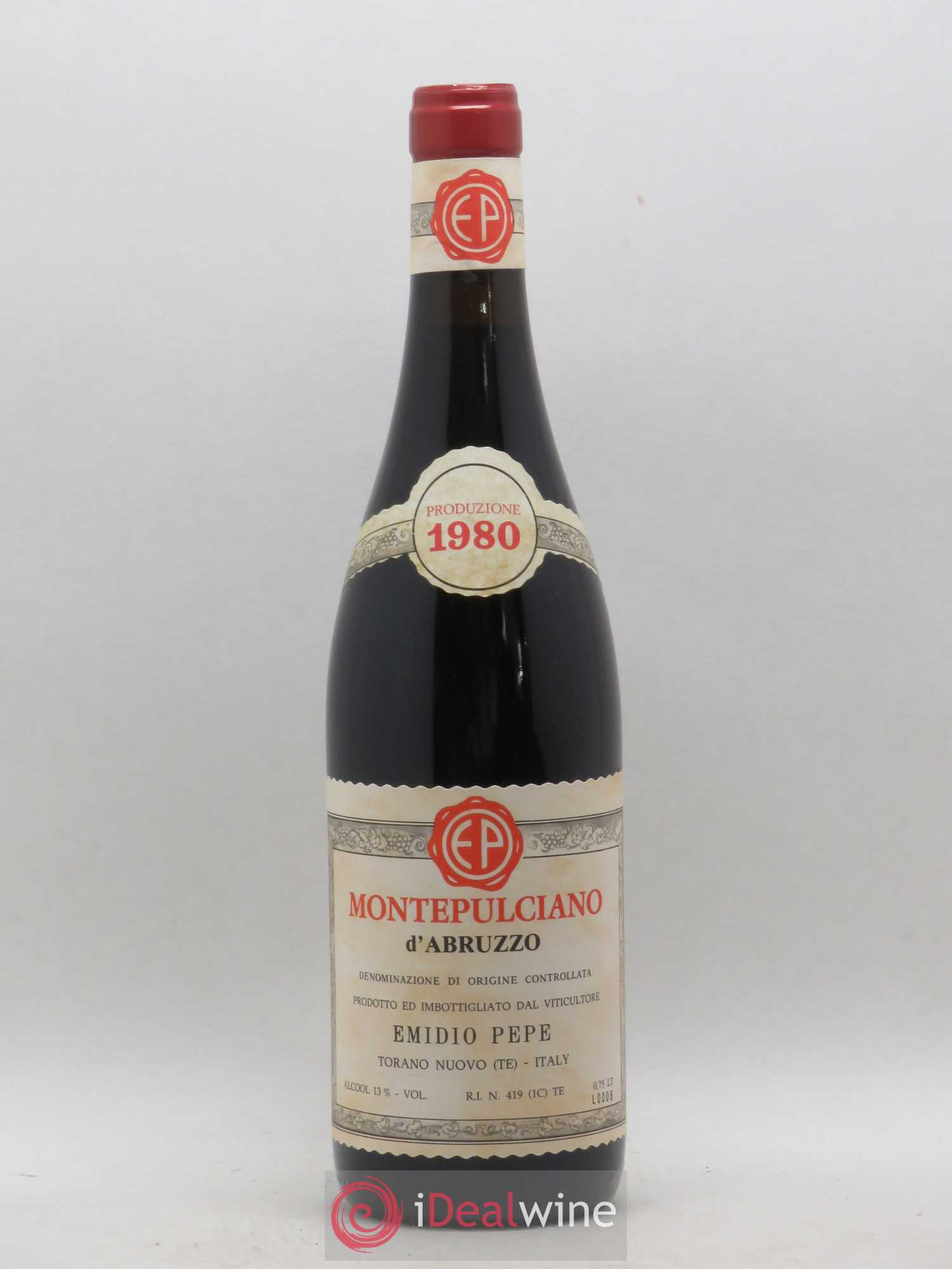 Montepulciano d'Abruzzo DOC Riserva Vecchie Viti Emidio Pepe 1980 - Lot de 1 bouteille - 0