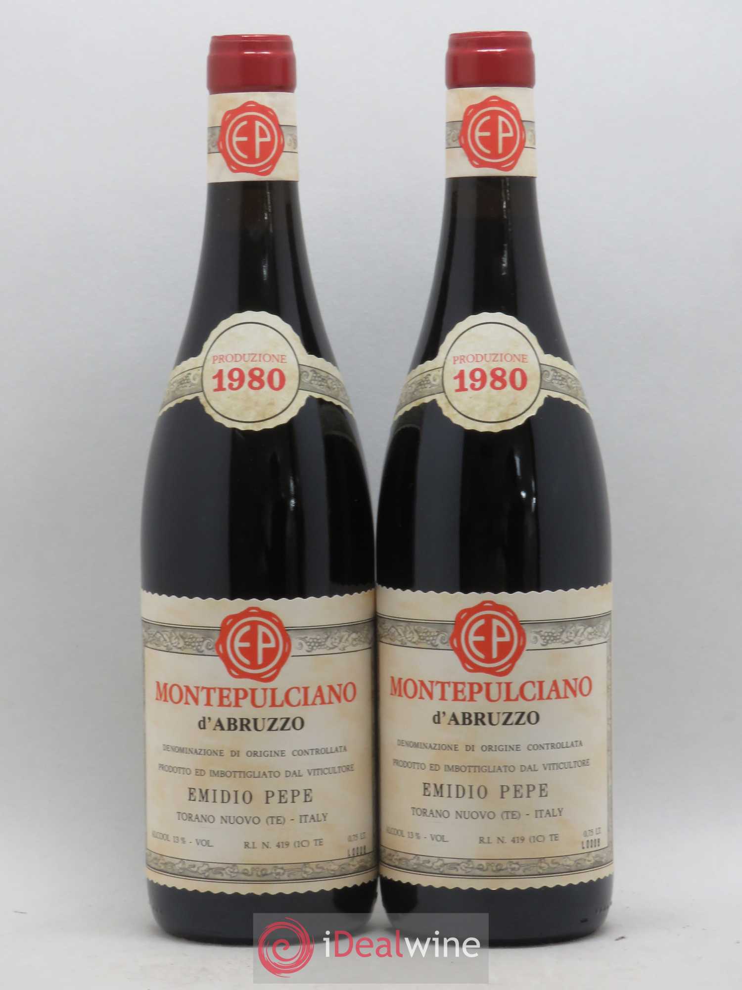 Montepulciano d'Abruzzo DOC Riserva Vecchie Viti Emidio Pepe 1980 - Lot de 2 bouteilles - 0