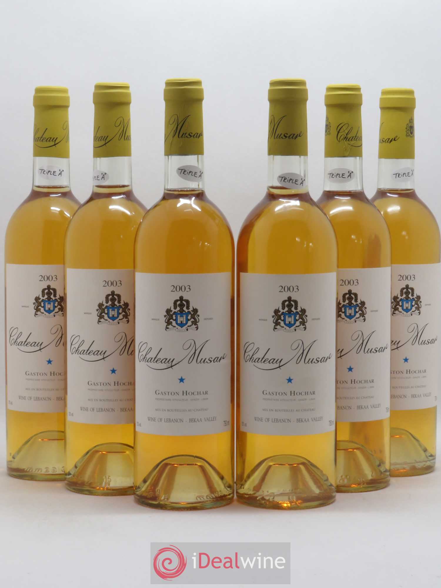 Château Musar Serge Hochar 2003 - Lot de 6 bouteilles - 0