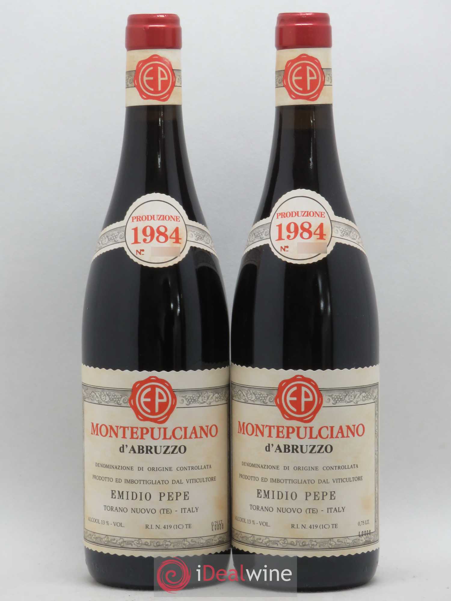 Montepulciano d'Abruzzo DOC Riserva Vecchie Viti Emidio Pepe 1984 - Lot de 2 bouteilles - 0