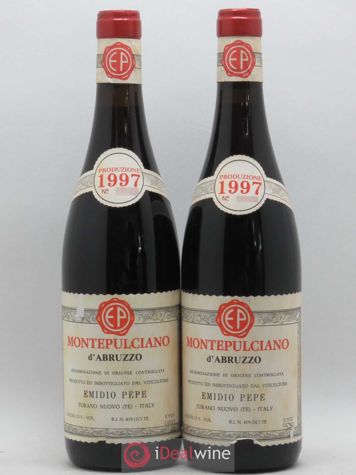 Montepulciano d'Abruzzo DOC Riserva Vecchie Viti Emidio Pepe 1997 - Lot de 2 bouteilles - 0