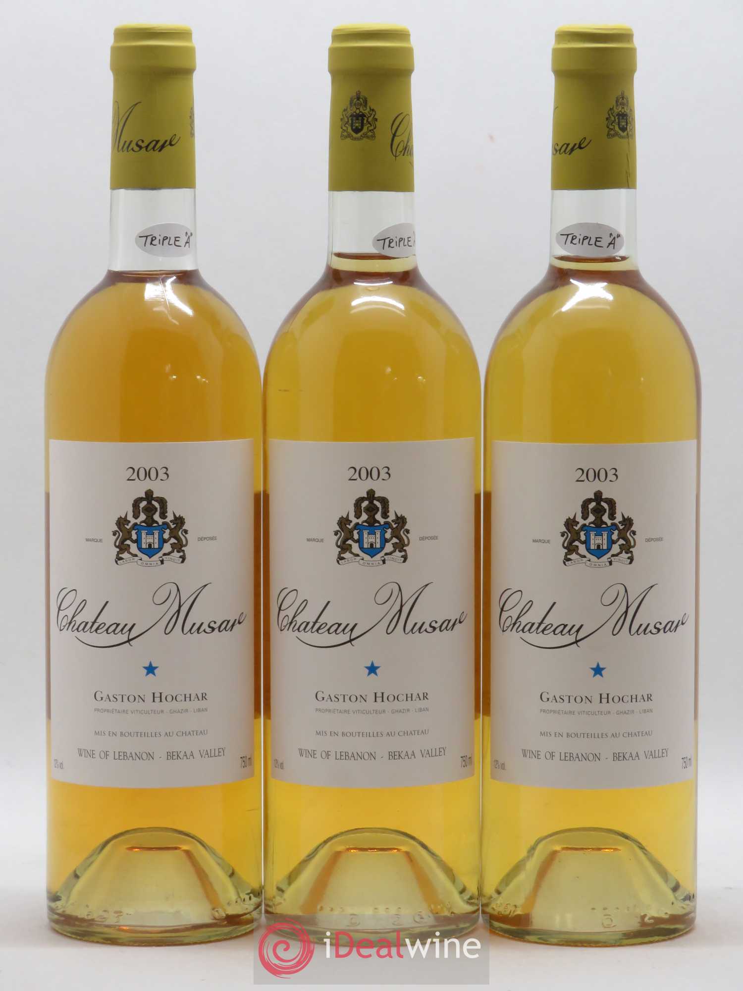 Château Musar Serge Hochar 2003 - Lot de 3 bouteilles - 0