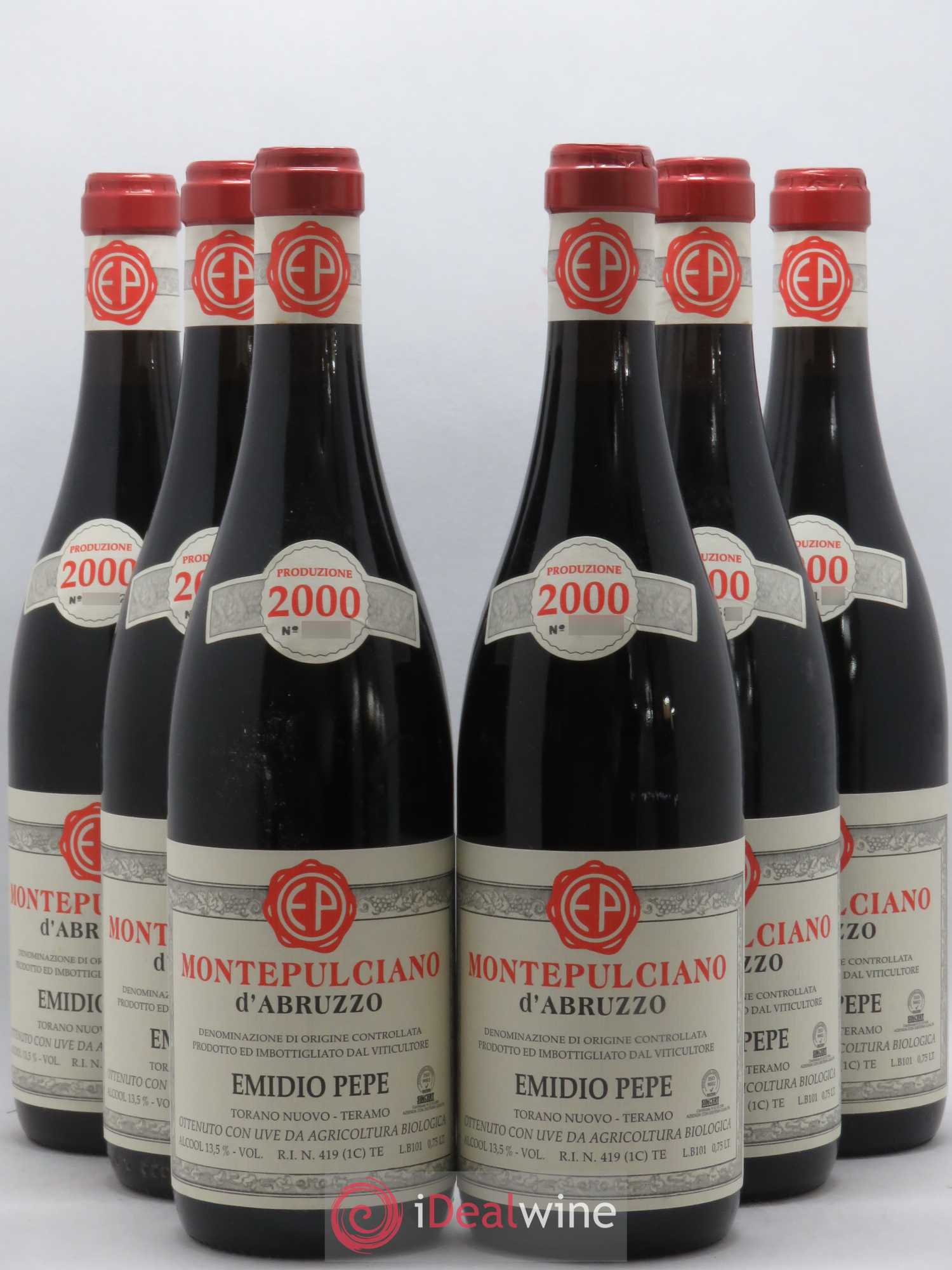 Montepulciano d'Abruzzo DOC Riserva Vecchie Viti Emidio Pepe 2000 - Lot de 6 bouteilles - 0