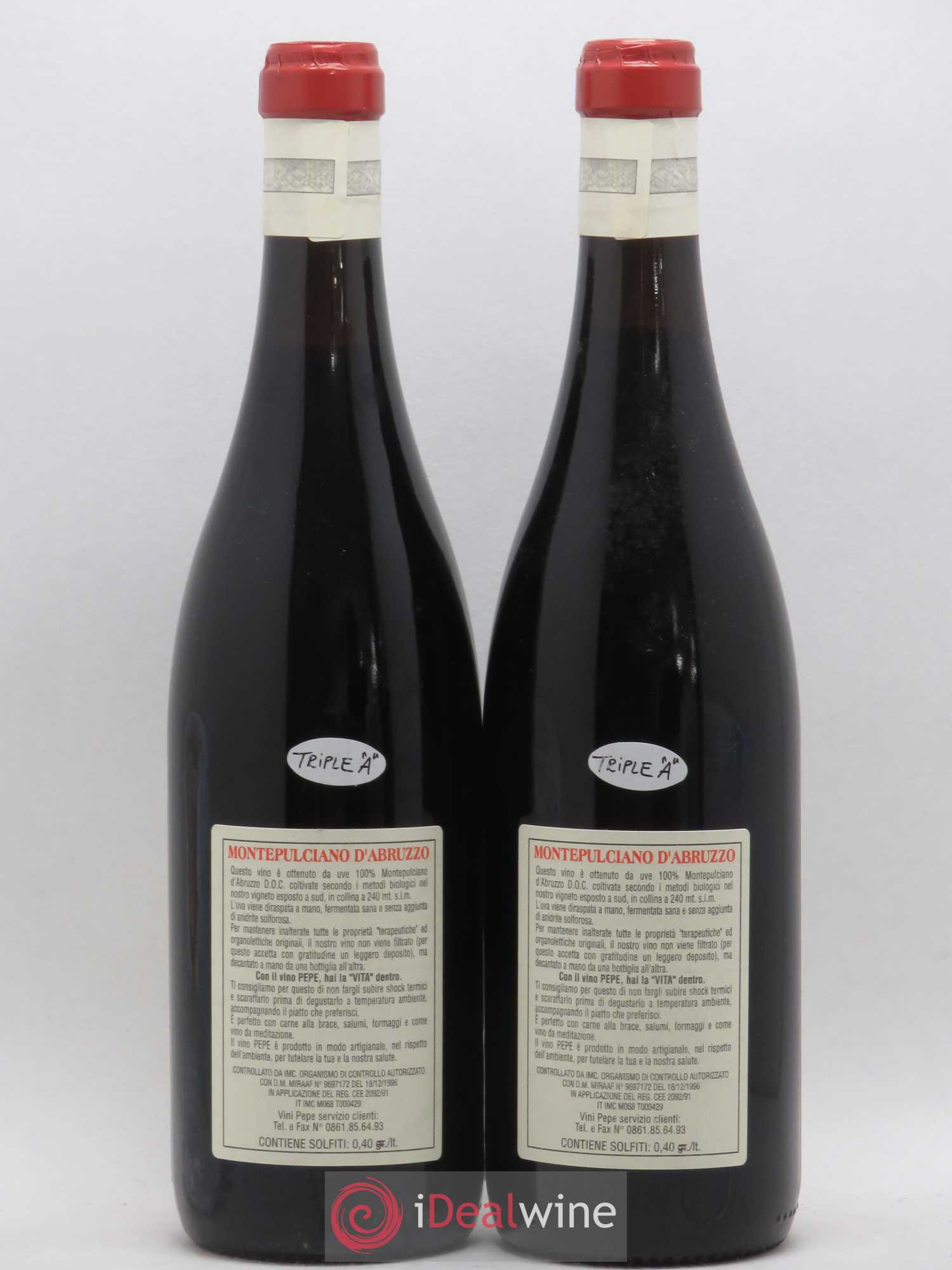 Montepulciano d'Abruzzo DOC Riserva Vecchie Viti Emidio Pepe 2000 - Lot de 2 bouteilles - 1