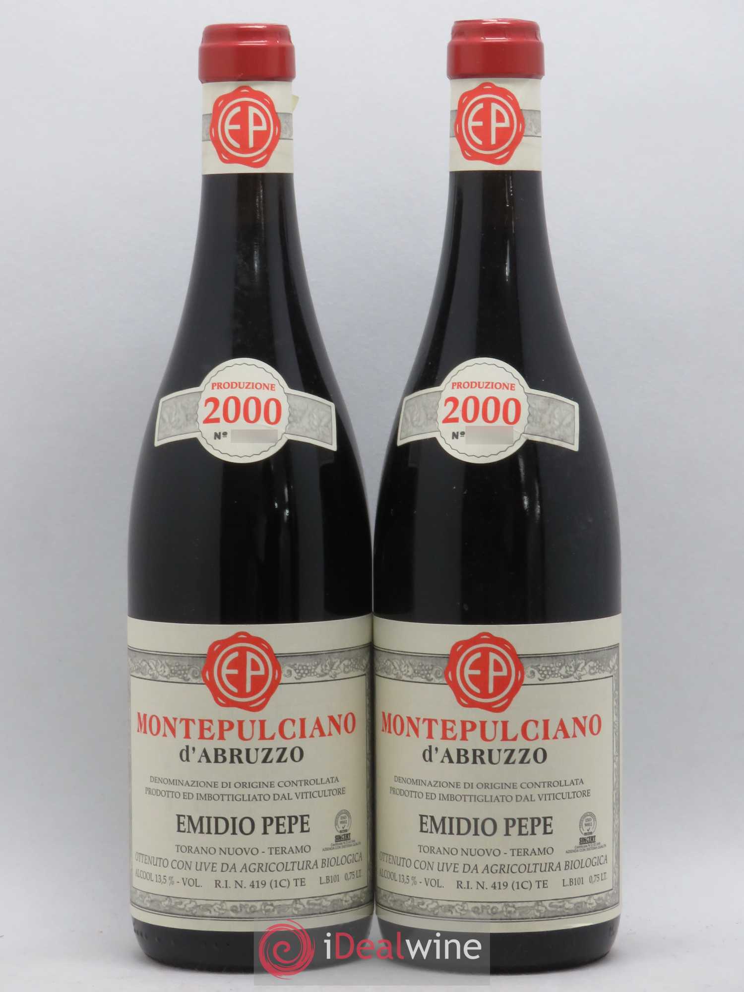 Montepulciano d'Abruzzo DOC Riserva Vecchie Viti Emidio Pepe 2000 - Lot de 2 bouteilles - 0