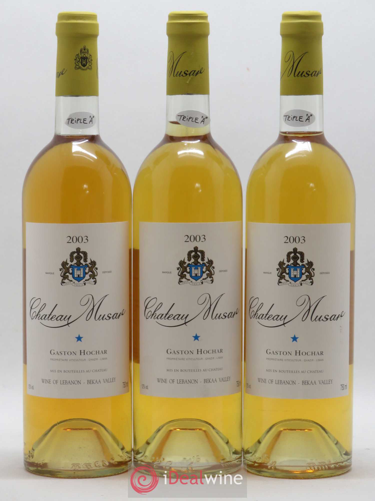 Château Musar Serge Hochar 2003 - Lot de 3 bouteilles - 0