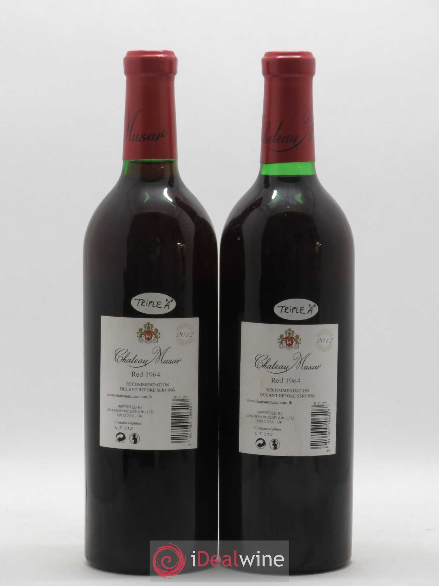 Château Musar Serge Hochar 1964 - Lot de 2 bouteilles - 1
