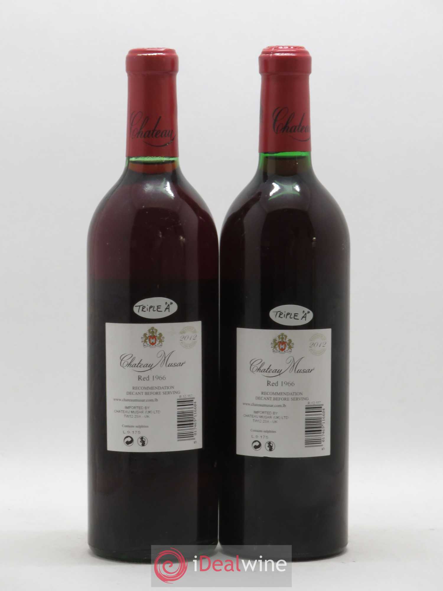 Château Musar Serge Hochar 1966 - Lot de 2 bouteilles - 1