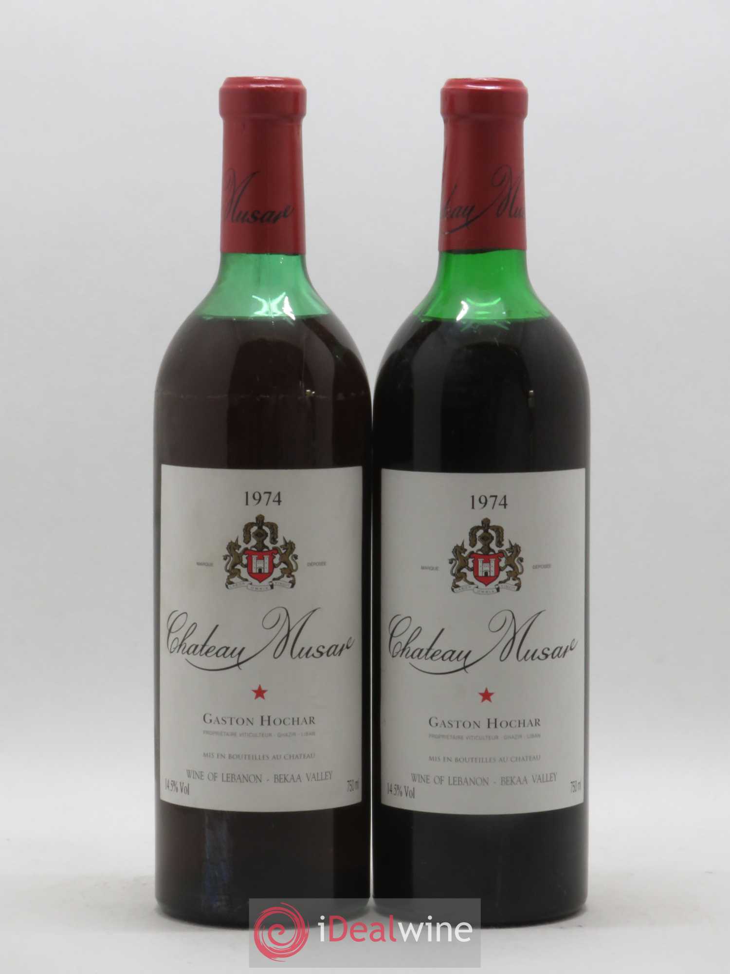 Château Musar Serge Hochar 1974 - Lot de 2 bouteilles - 0