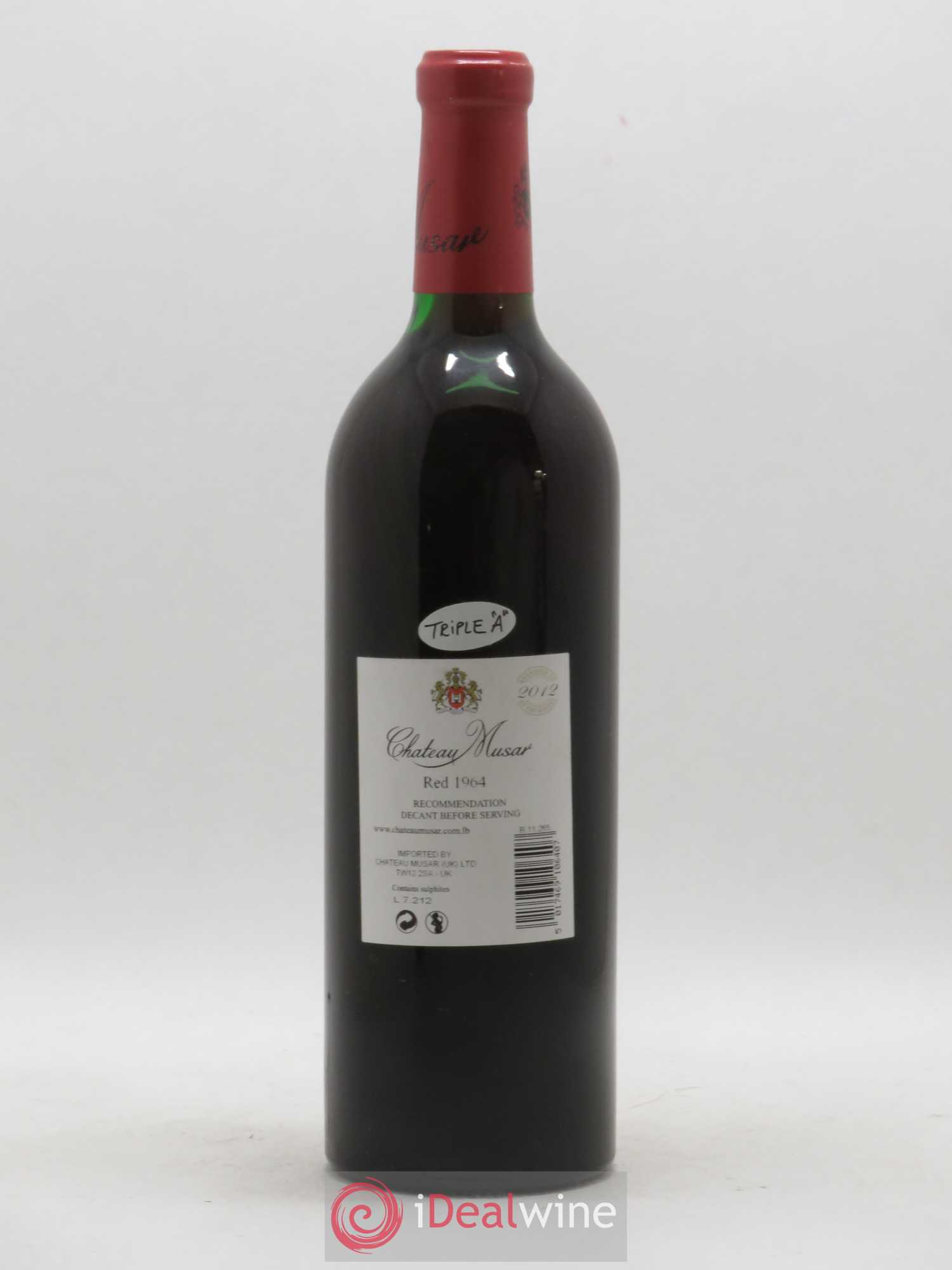 Château Musar Serge Hochar 1964 - Lot de 1 bouteille - 1