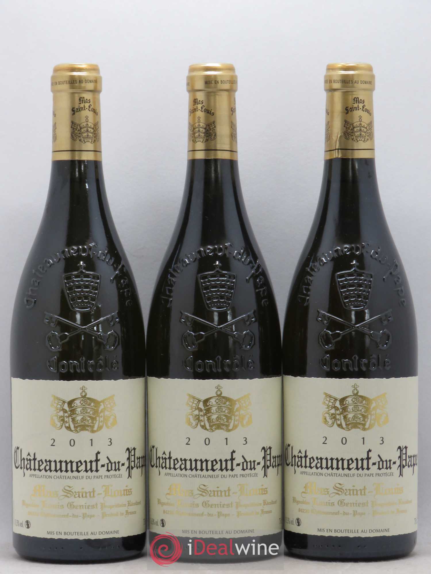 Châteauneuf-du-Pape Domaine Mas Saint Louis 2013 - Posten von 3 Flaschen - 0