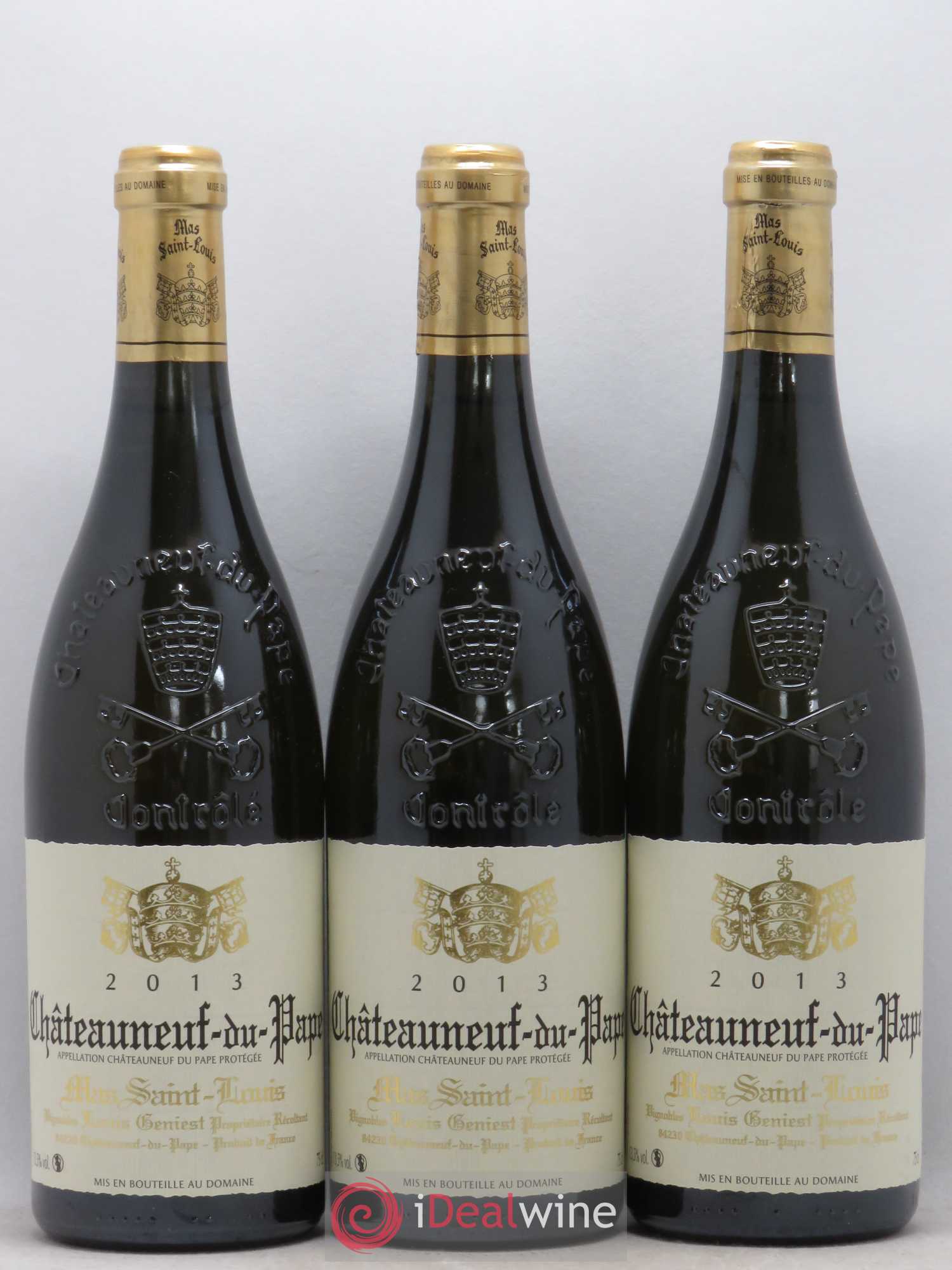 Châteauneuf-du-Pape Domaine Mas Saint Louis 2013 - Posten von 3 Flaschen - 0