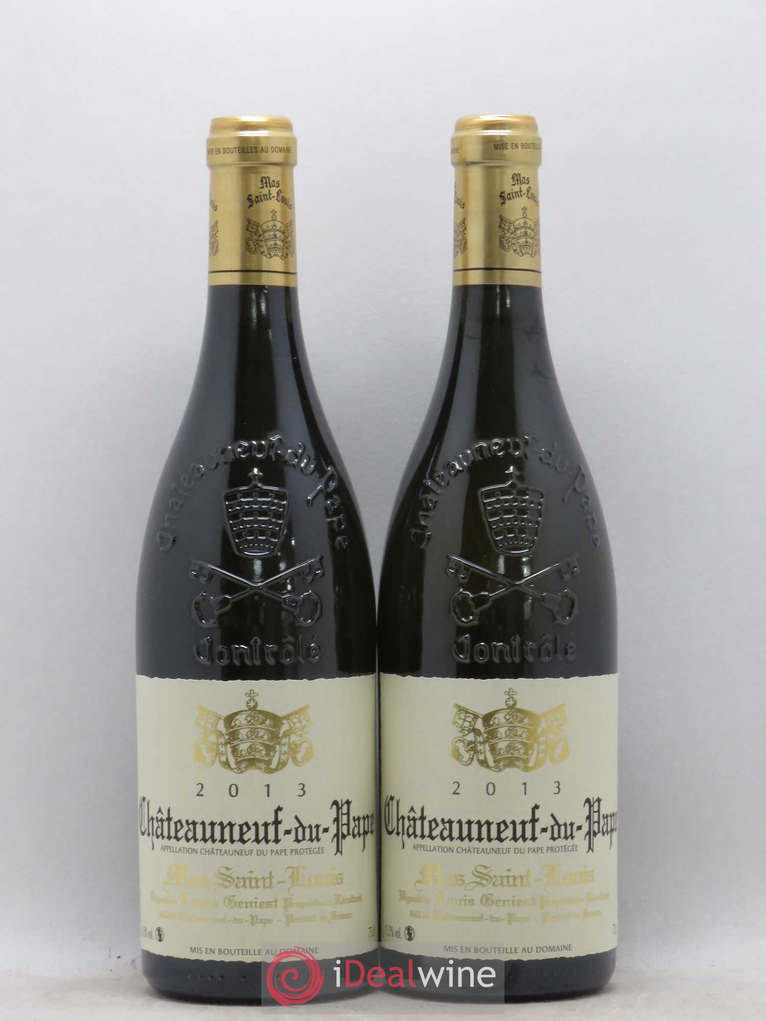 Châteauneuf-du-Pape Domaine Mas Saint Louis (sans prix de réserve) 2013 - Posten von 2 Flaschen - 0