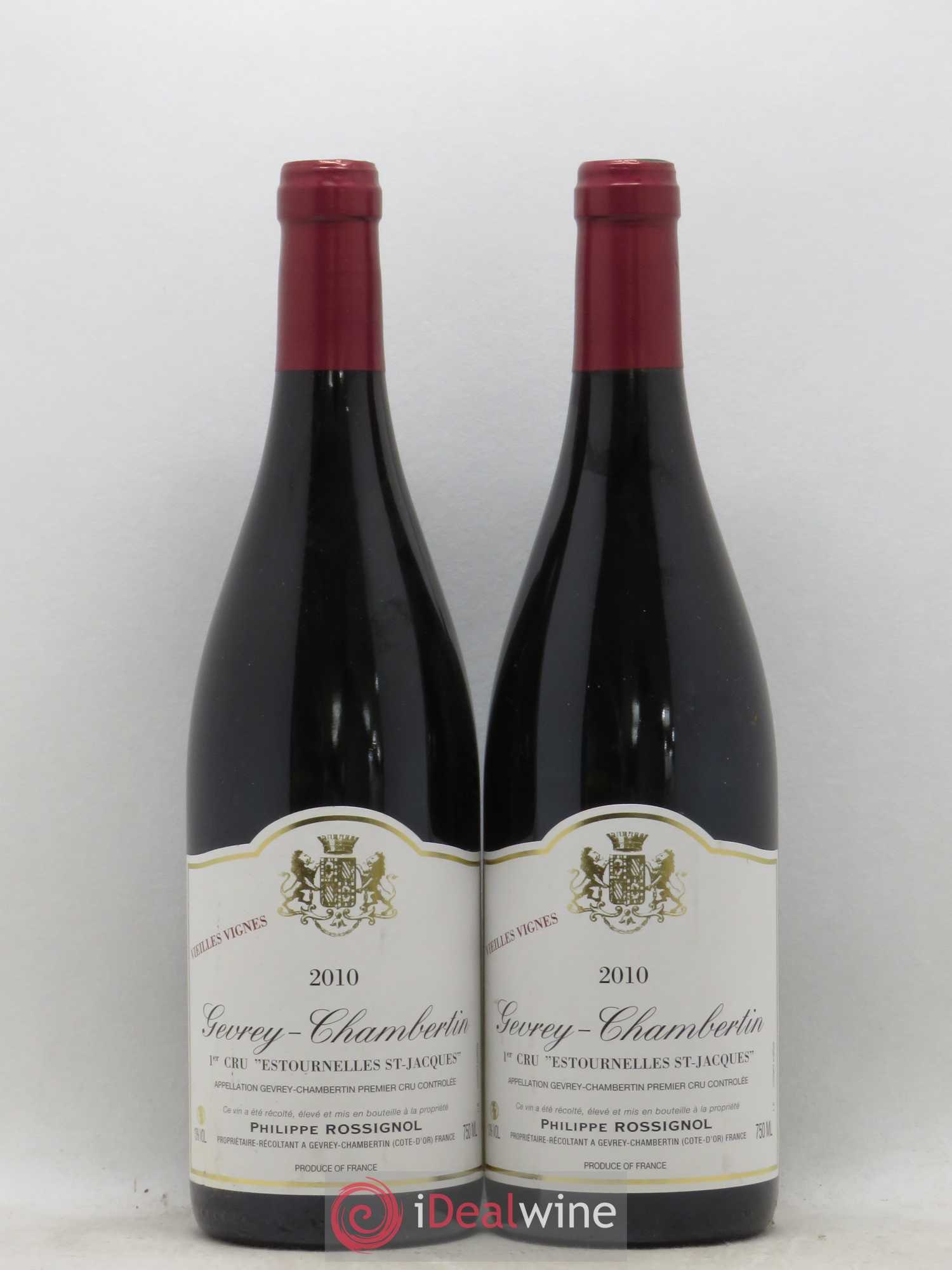 Gevrey-Chambertin 1er Cru Estournelles Saint Jacques Vieilles Vignes Philippe Rossignol 2010 - Posten von 2 Flaschen - 0
