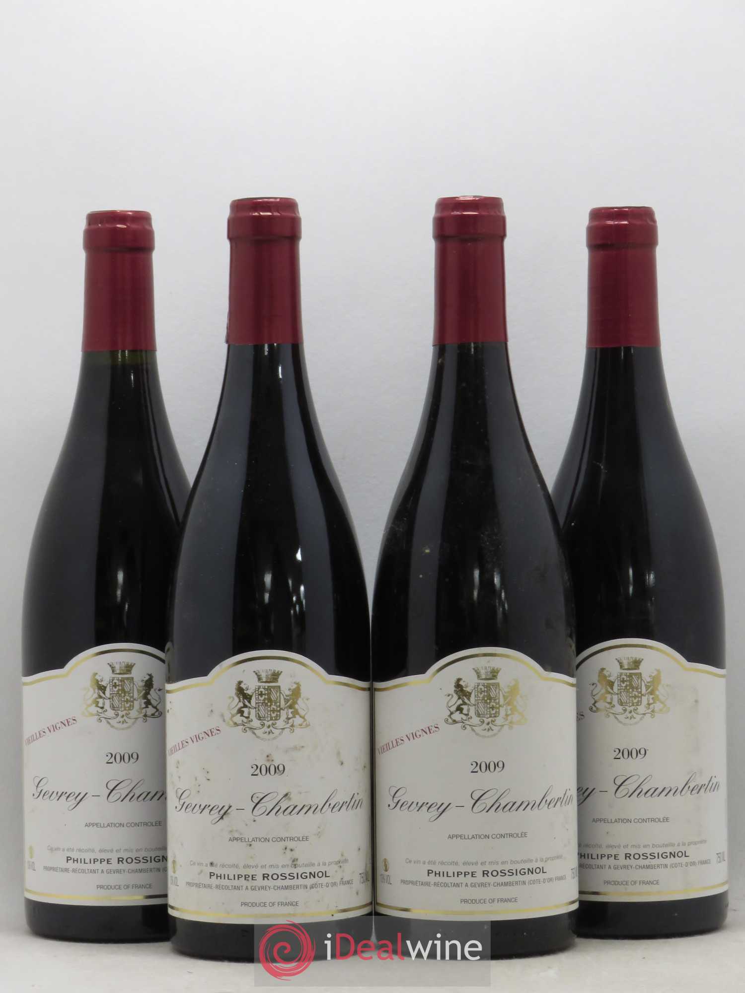 Gevrey-Chambertin Vieilles Vignes Philippe Rossignol 2009 - Posten von 4 Flaschen - 0
