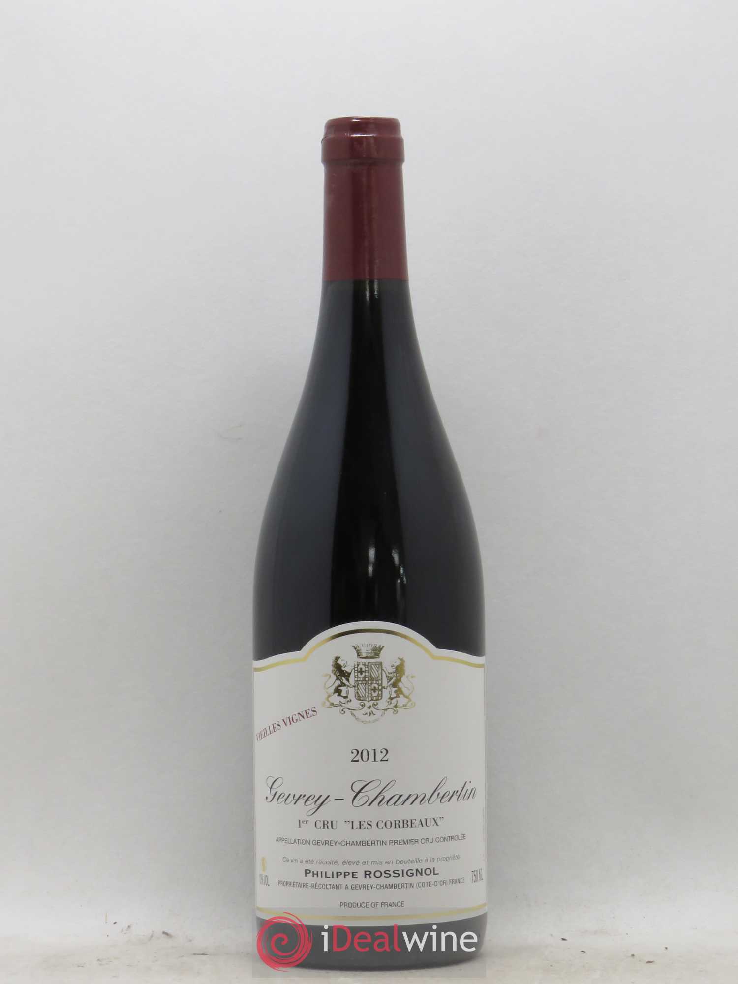 Gevrey-Chambertin 1er Cru Les Corbeaux Vieilles Vignes Philippe Rossignol 2012 - Posten von 1 Flasche - 0