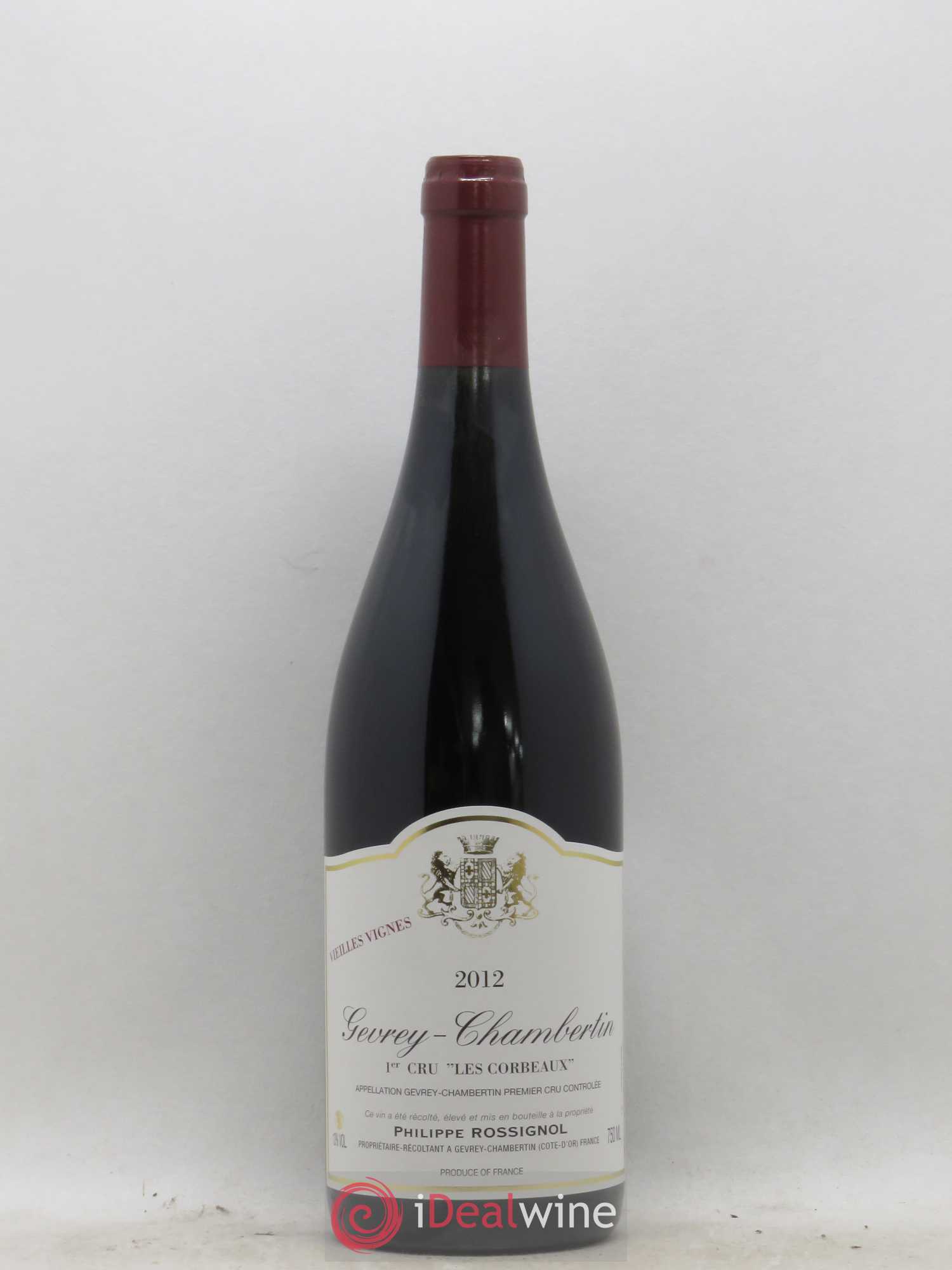 Gevrey-Chambertin 1er Cru Les Corbeaux Vieilles Vignes Philippe Rossignol 2012 - Posten von 1 Flasche - 0