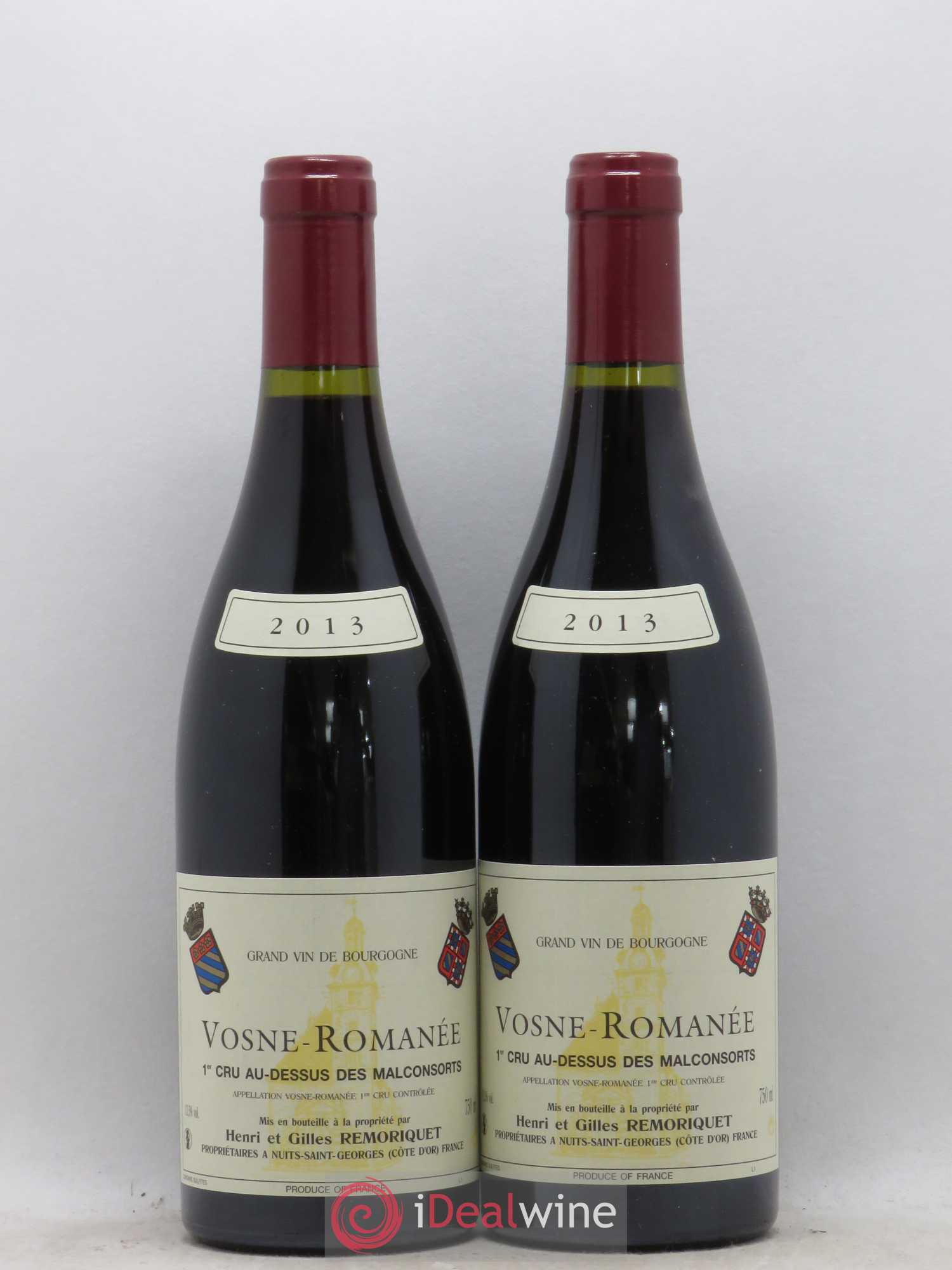 Vosne-Romanée 1er Cru Au Dessus des Malconsorts Gilles Remoriquet 2013 - Lot de 2 bouteilles - 0