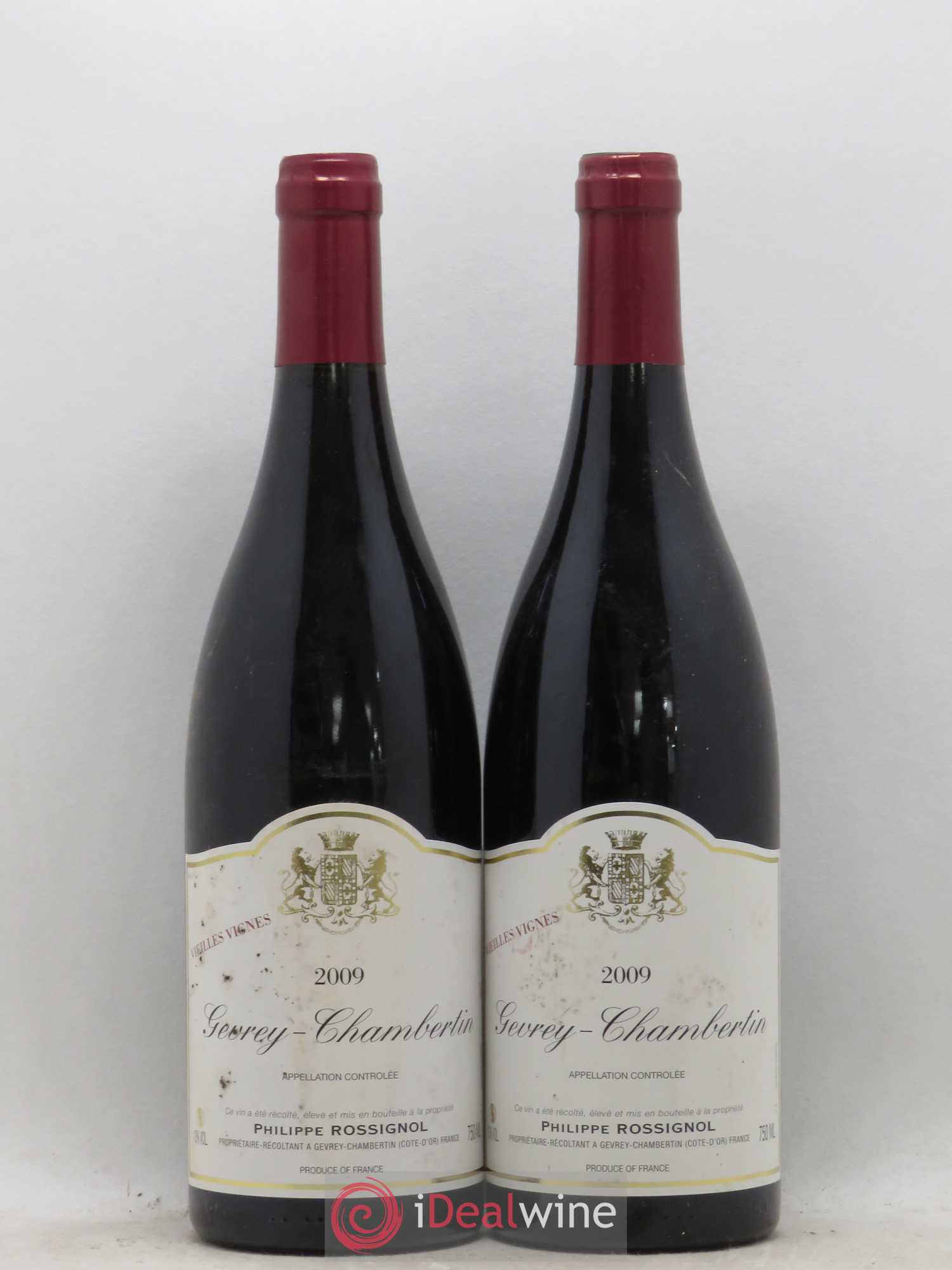 Gevrey-Chambertin Vieilles Vignes Philippe Rossignol 2009 - Posten von 2 Flaschen - 0
