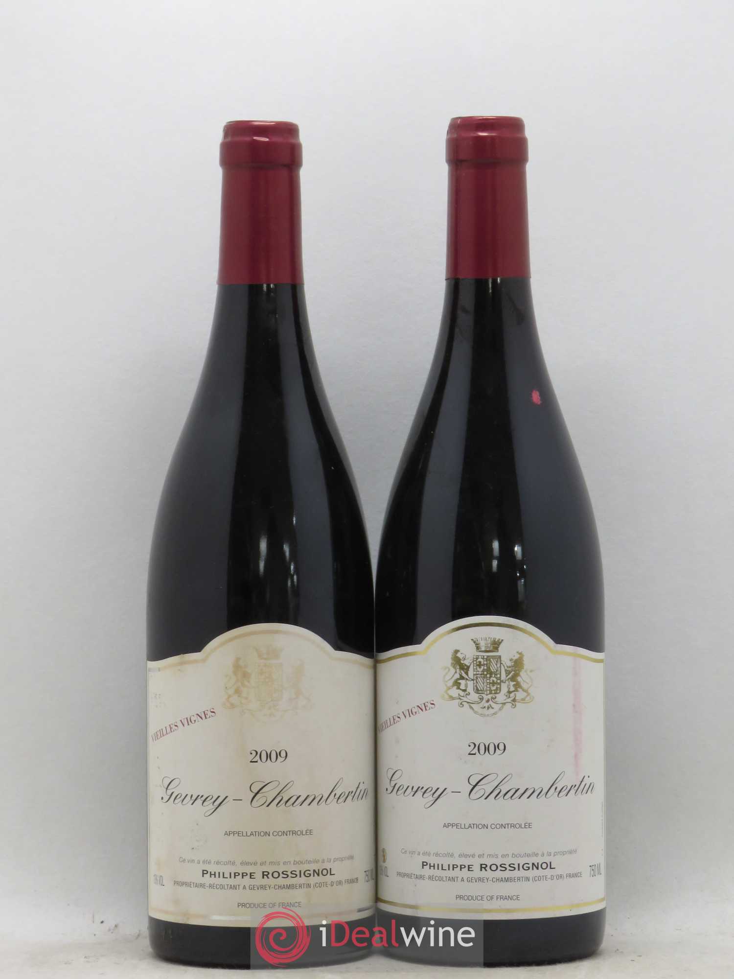 Gevrey-Chambertin Vieilles Vignes Philippe Rossignol 2009 - Posten von 2 Flaschen - 0